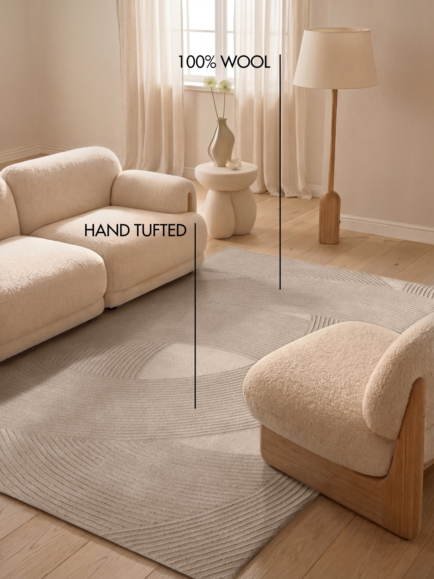 TED BAKER KENSINGTON ULLPLÄD, VICTORIA BEIGE