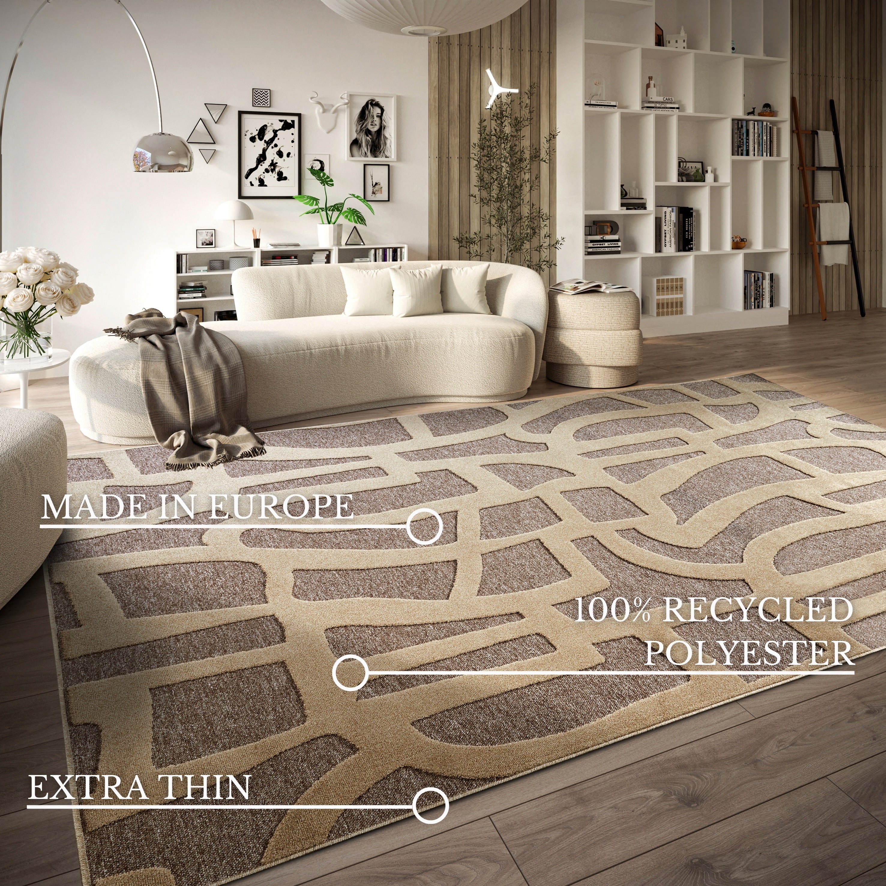 VILLEROY &amp; BOCH 106142 HÖG-LÅG Luggmatta, THERESE Naturgrå-BEIGE