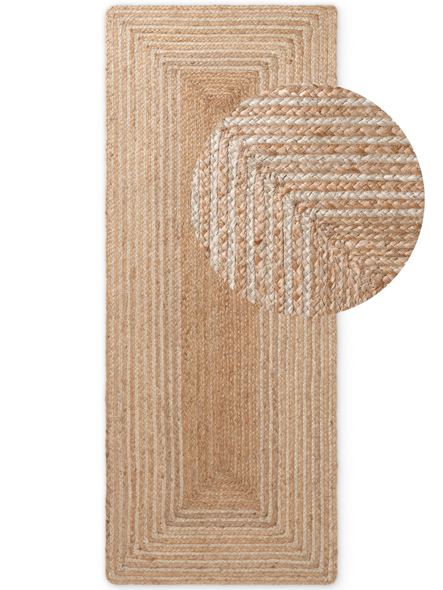 JUNO JUTE-MATTA LINE, NATUR VIT GULD