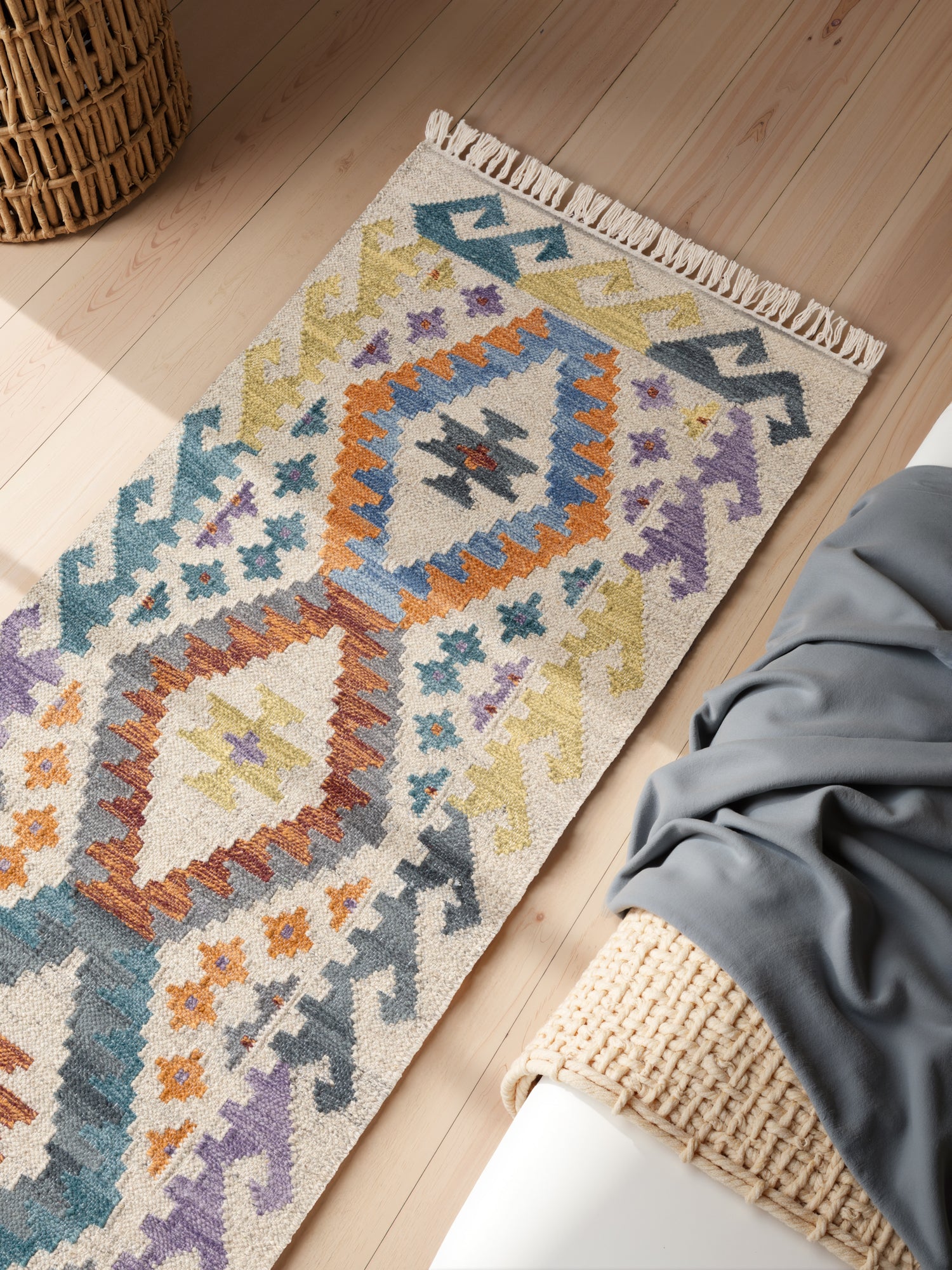HANSE HOME KAMAL - AFGHAN KELIM MATTA, 106242 CREAM-MULTI