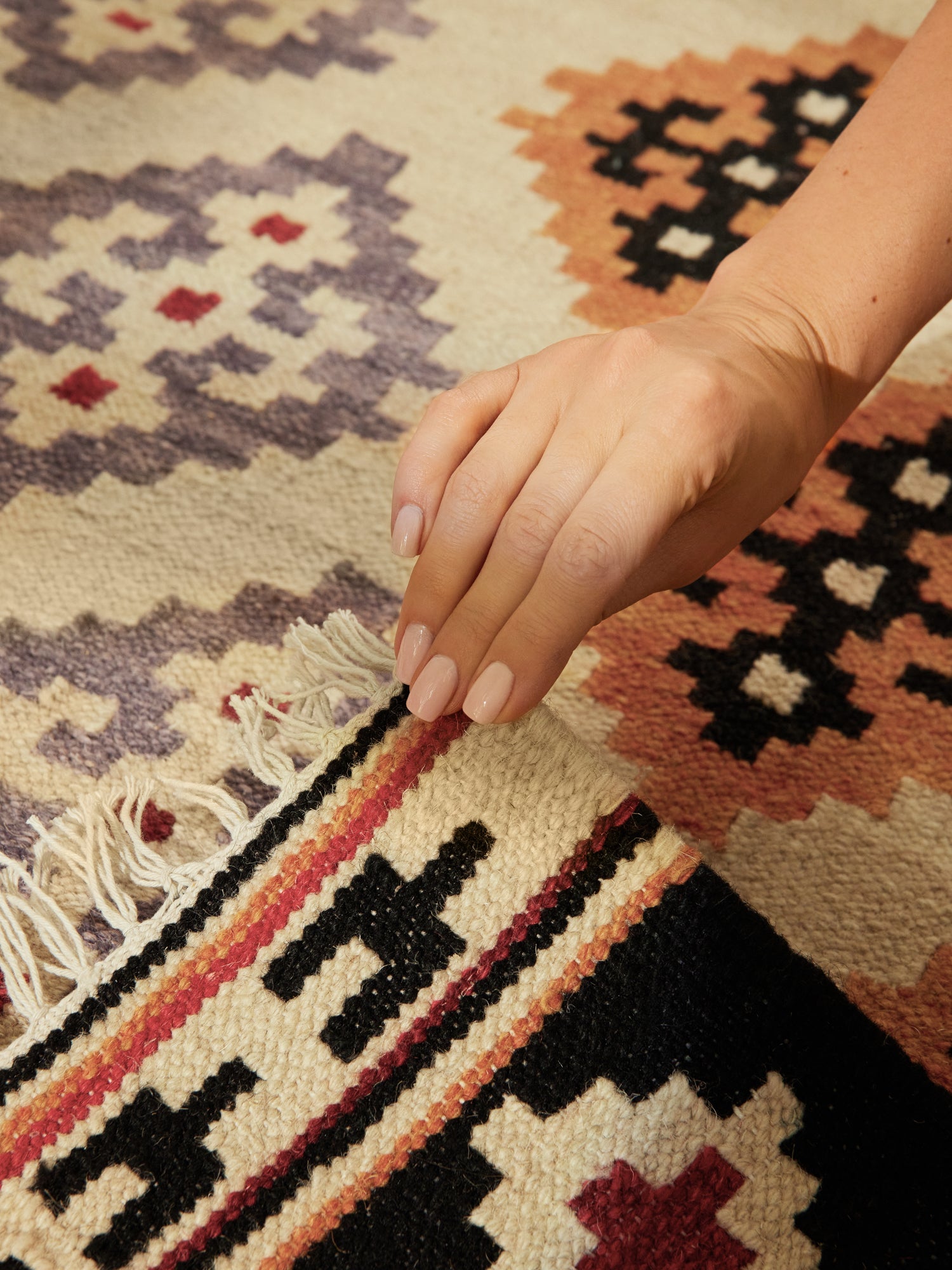 HANSE HOME KAMAL - AFGHAN KELIM MATTA, 106240 CREAM-MULTI