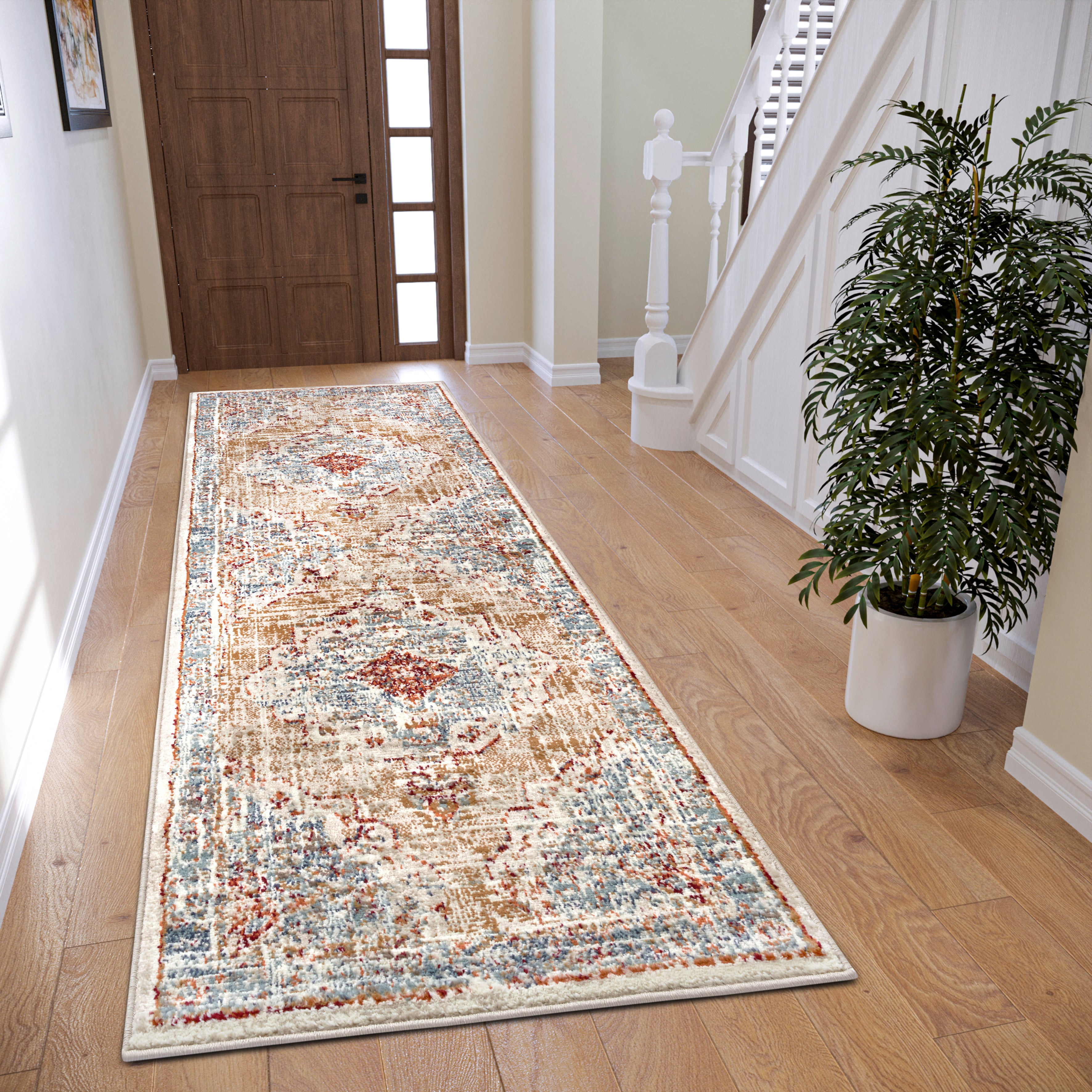 LUXOR MATTA BEIGE-BLÅ 105645