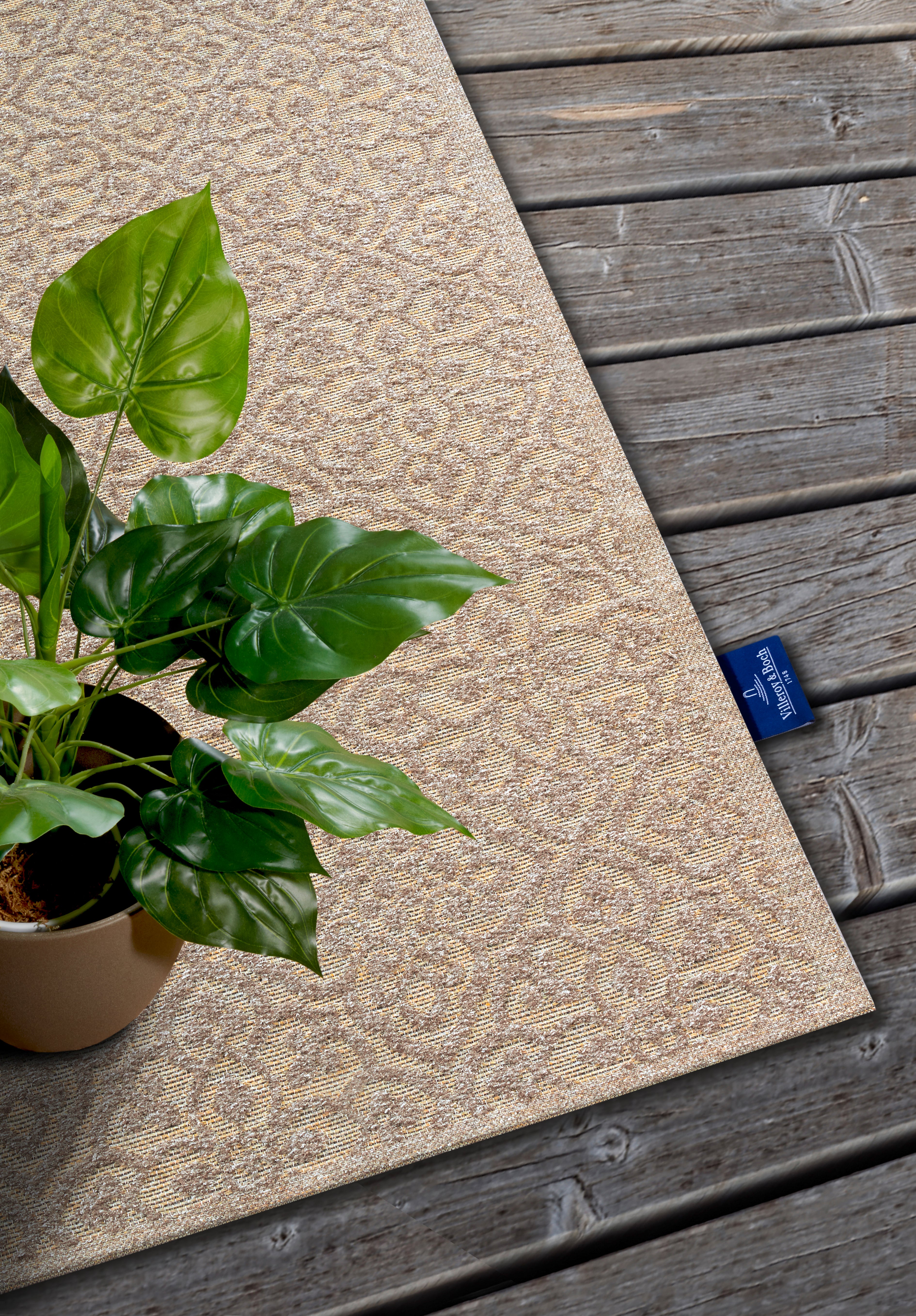 VILLEROY &amp; BOCH 106154 INOMHUS- OCH UTOMHUSMATTA, JULIE NATURLIG BEIGE