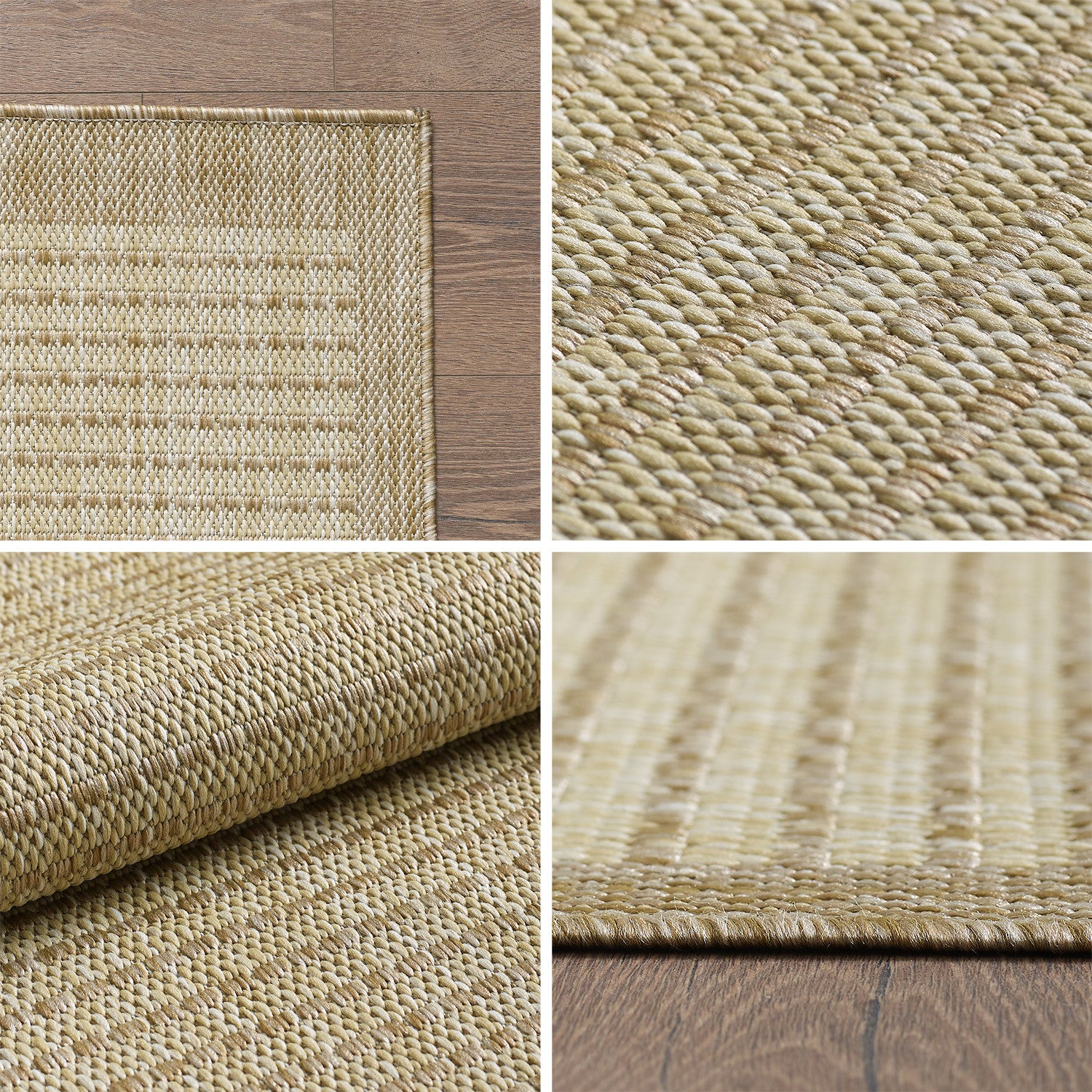 GIZA PLATTVÄVD MATTA BEIGE - 1410