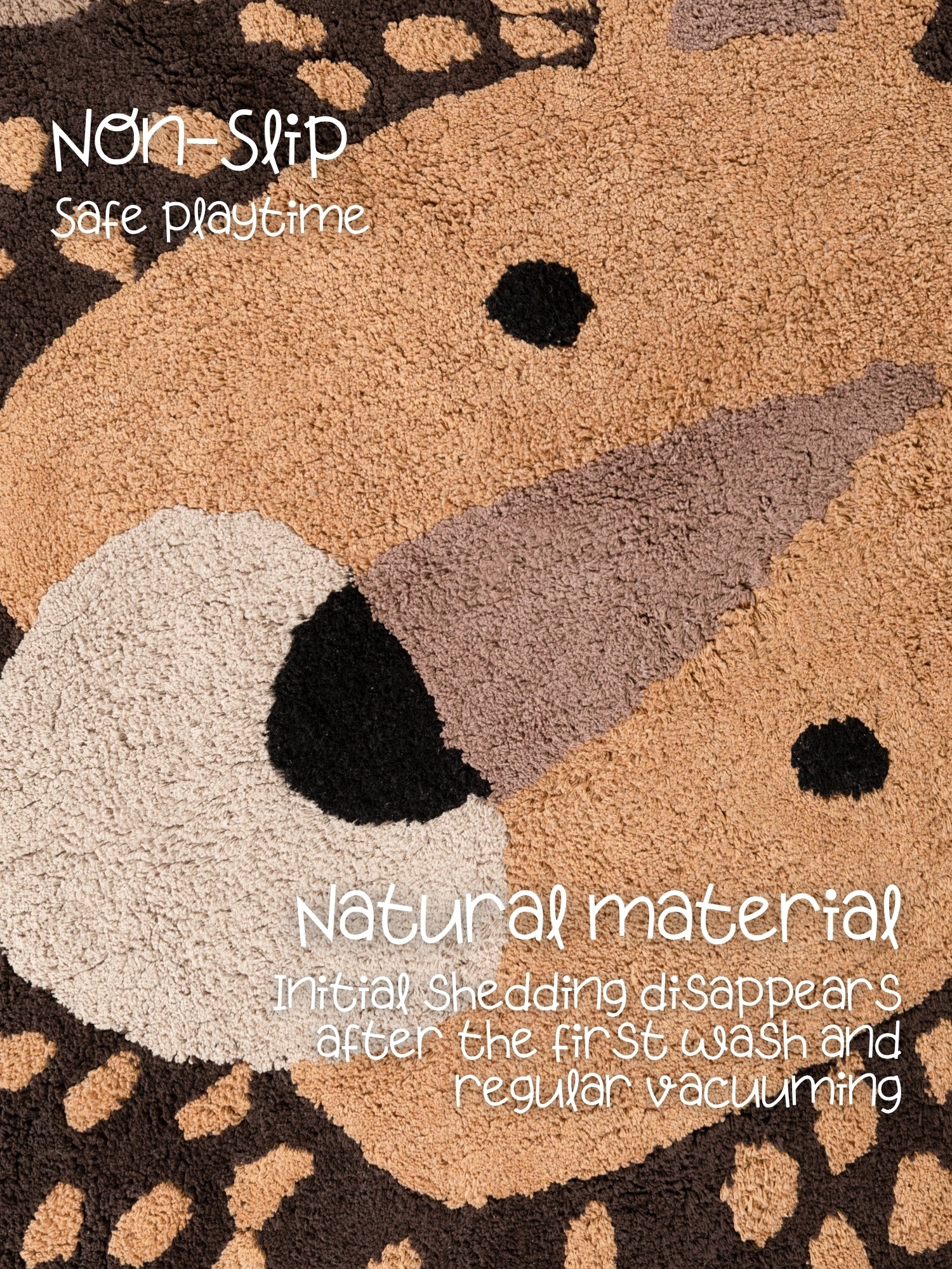 SNUGGLE BØRNETÆPPE, ROARY BRUN MULTI