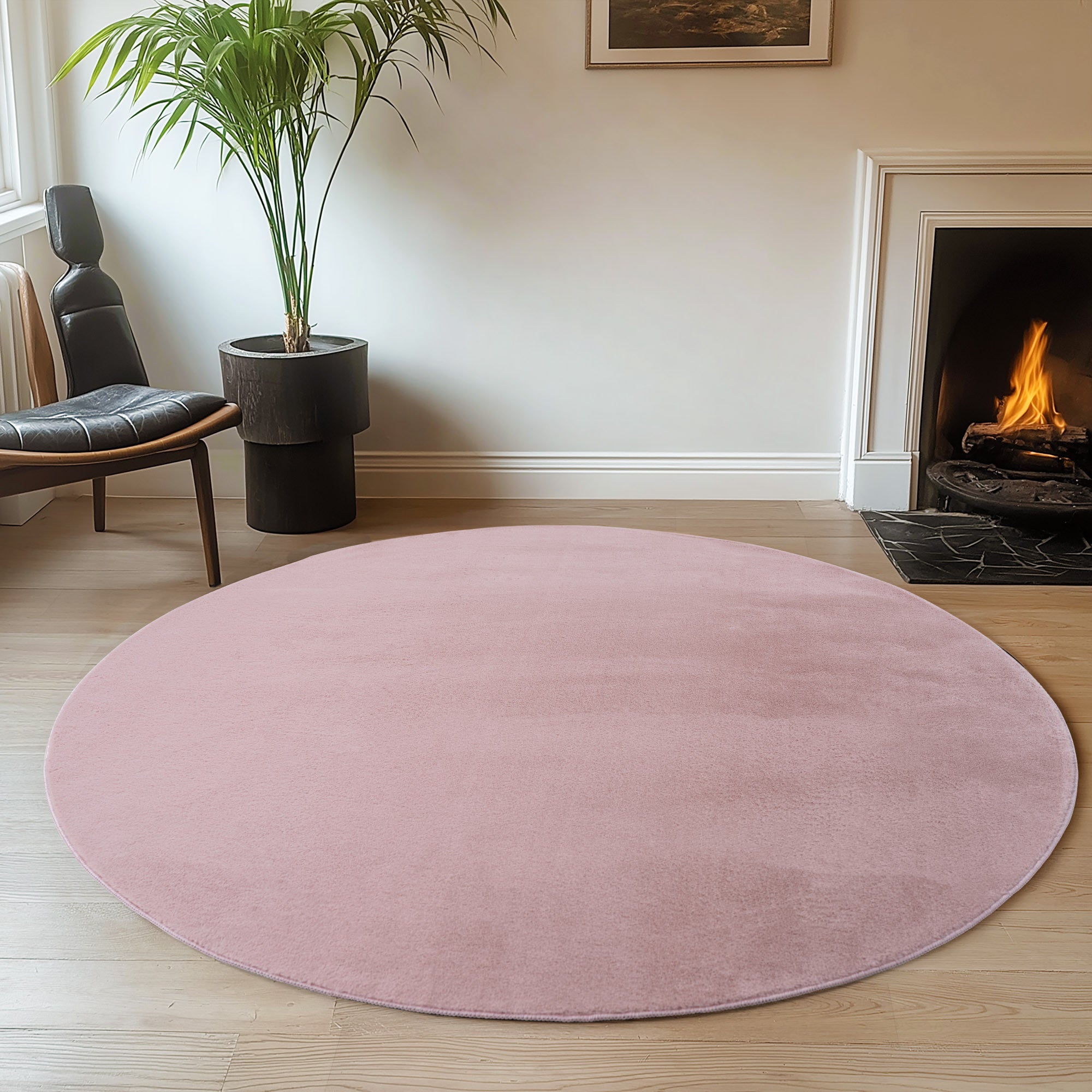 JOIE ENFÄRGAD TVÄTTBAR MATTA, 400 ROSA