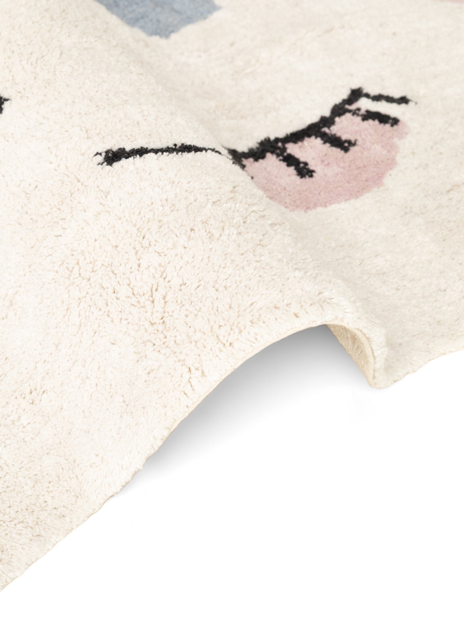 SNUGGLE BØRNETÆPPE, NAPPI CREME MULTI
