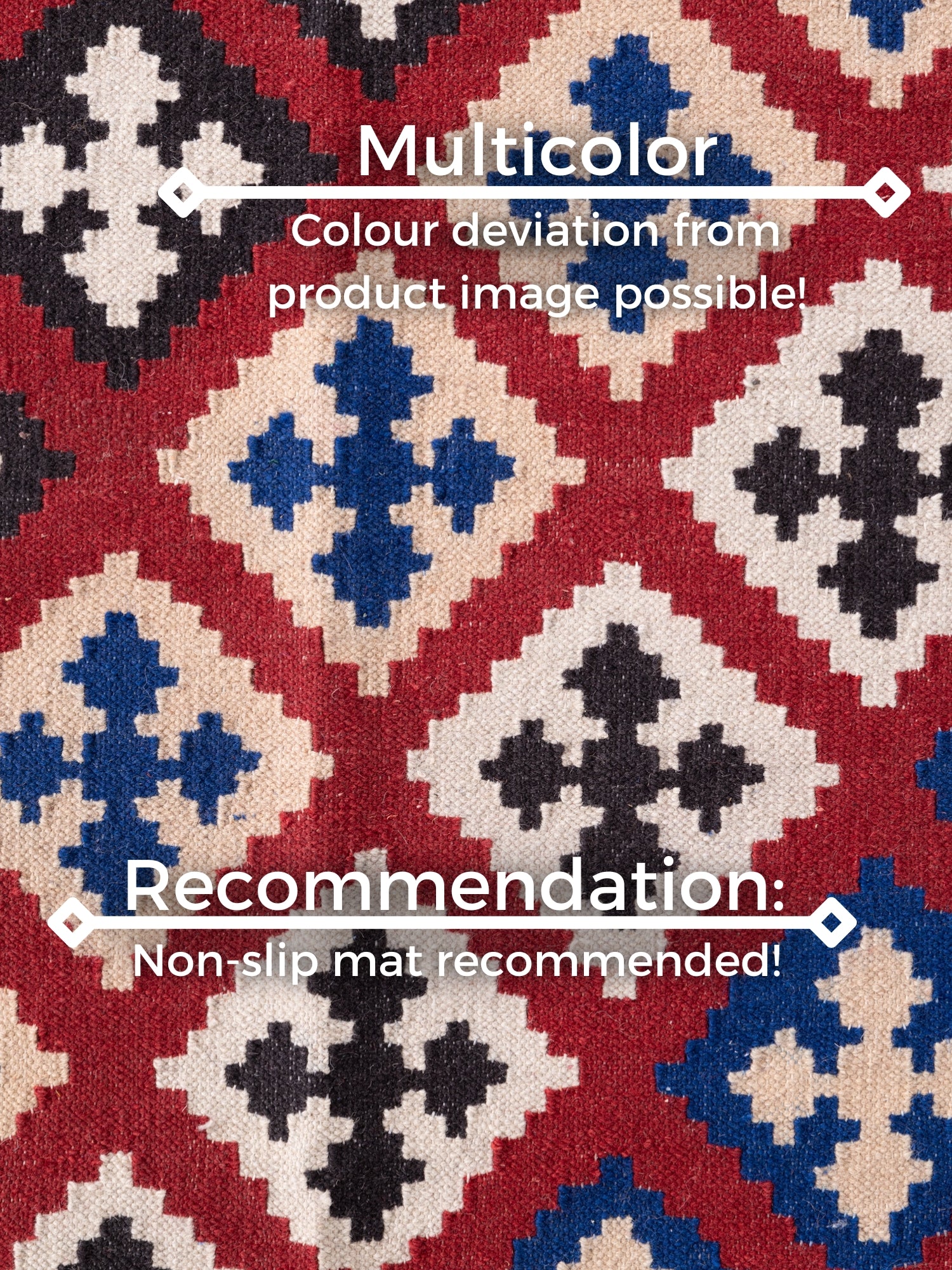 HANSE HOME KAMAL - AFGHAN KELIM MATTA, 106241 CREAM-MULTI