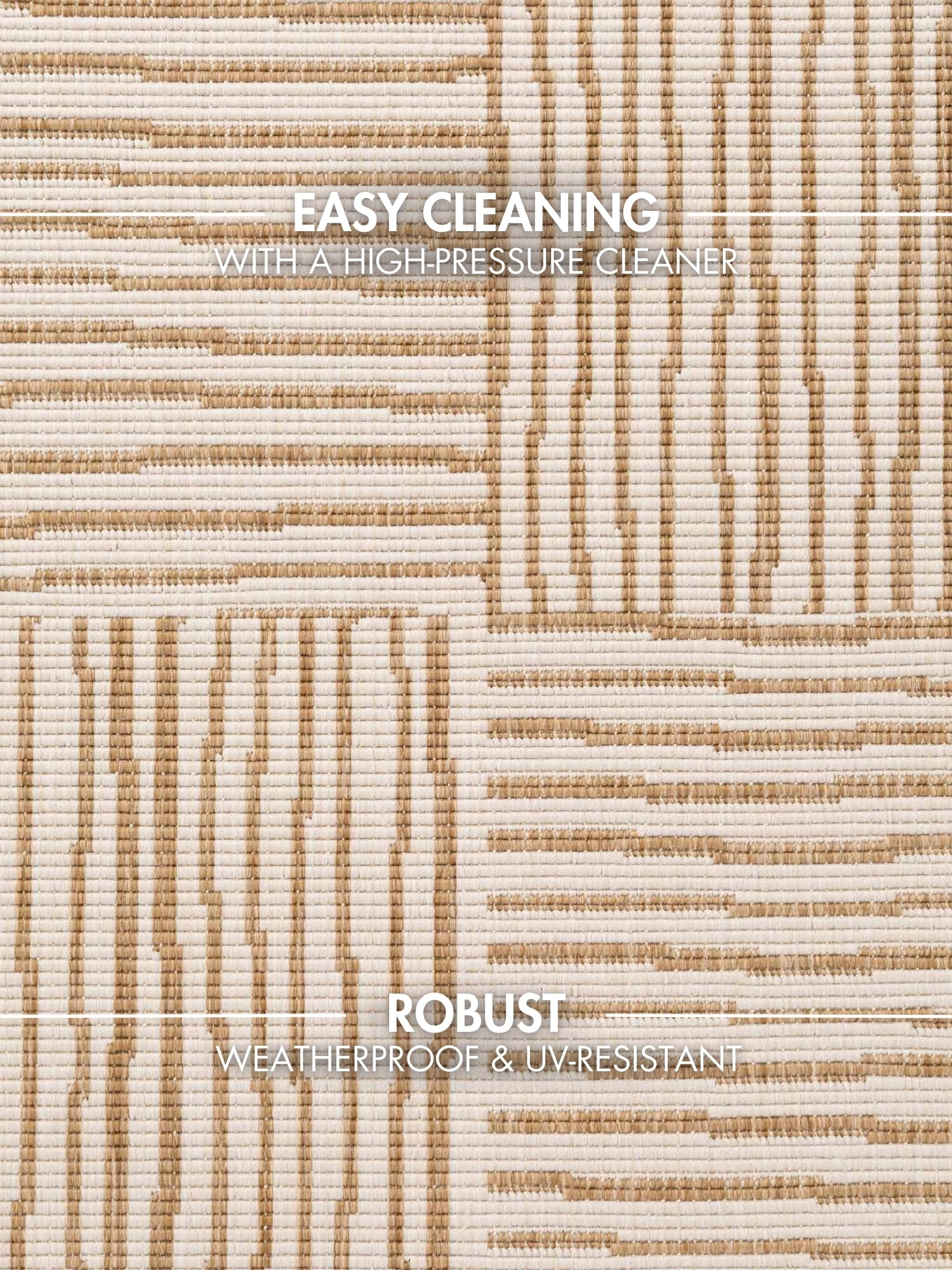 TED BAKER HARINGEY PLATTVÄVD MATTA, NÄKTERGAL JUTE-VIT