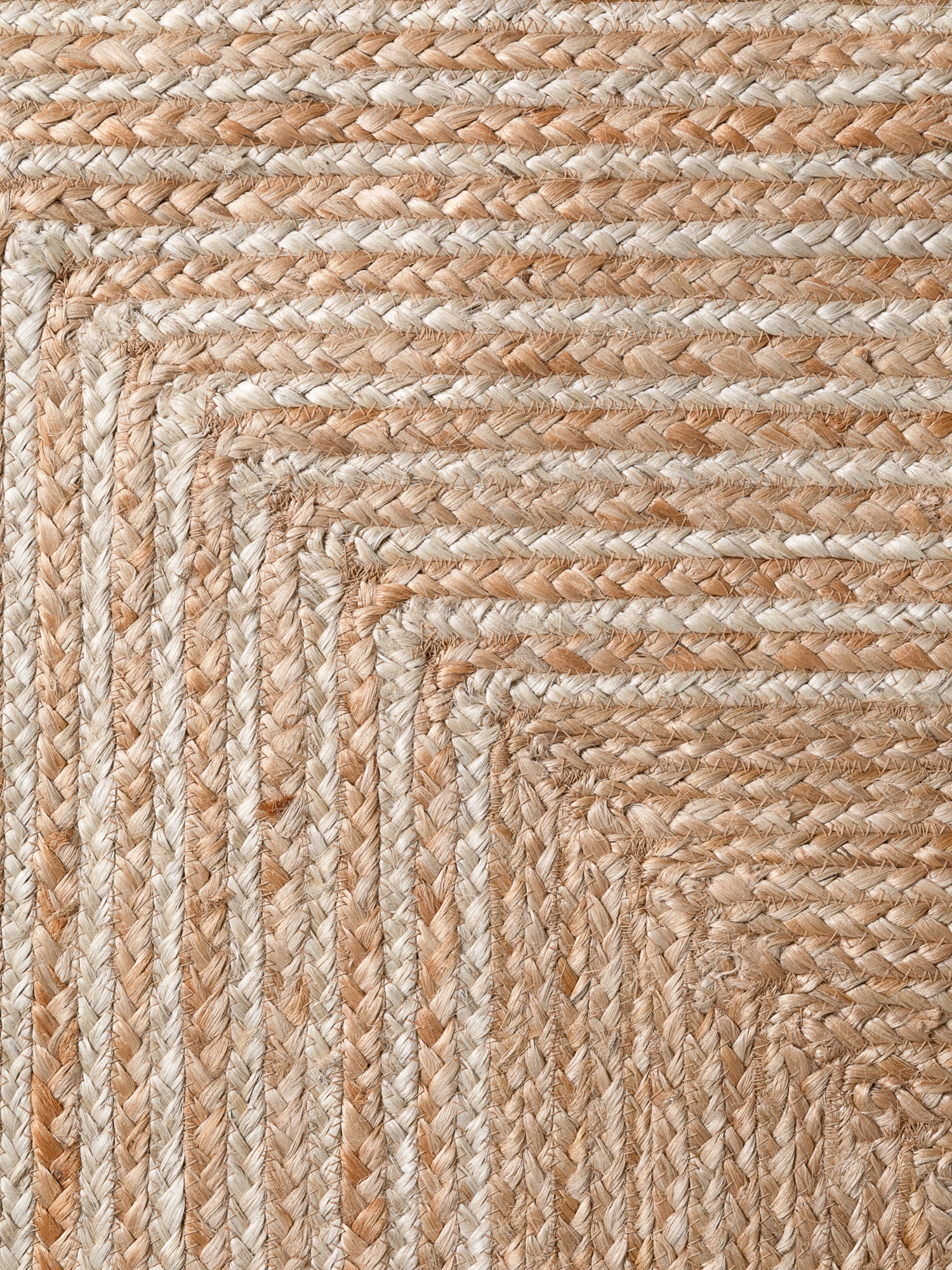 JUNO JUTE-MATTA LINE, NATUR VIT GULD