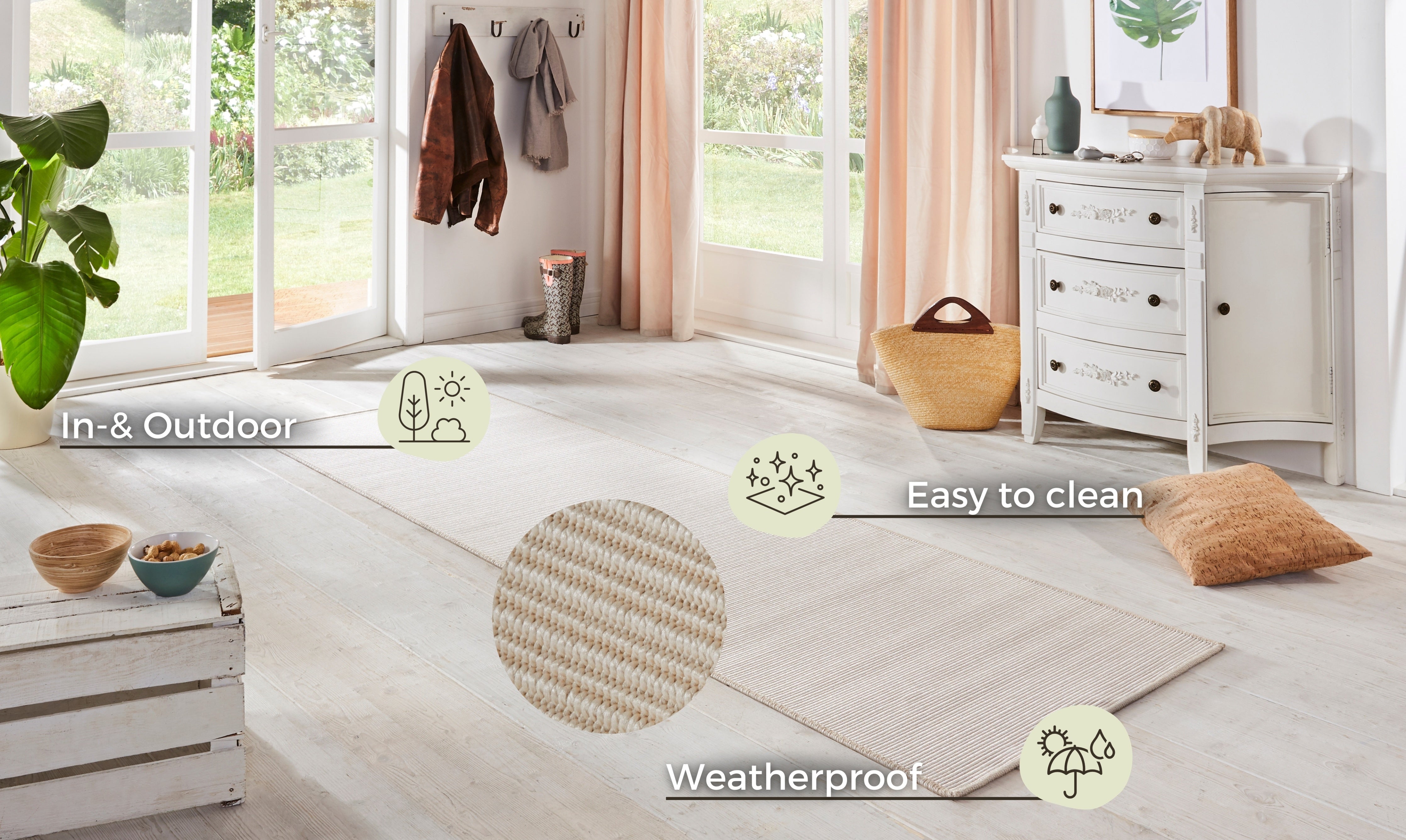 HANSE HOME MATTLÖPARE NATUR, KRÄMVIT 103531