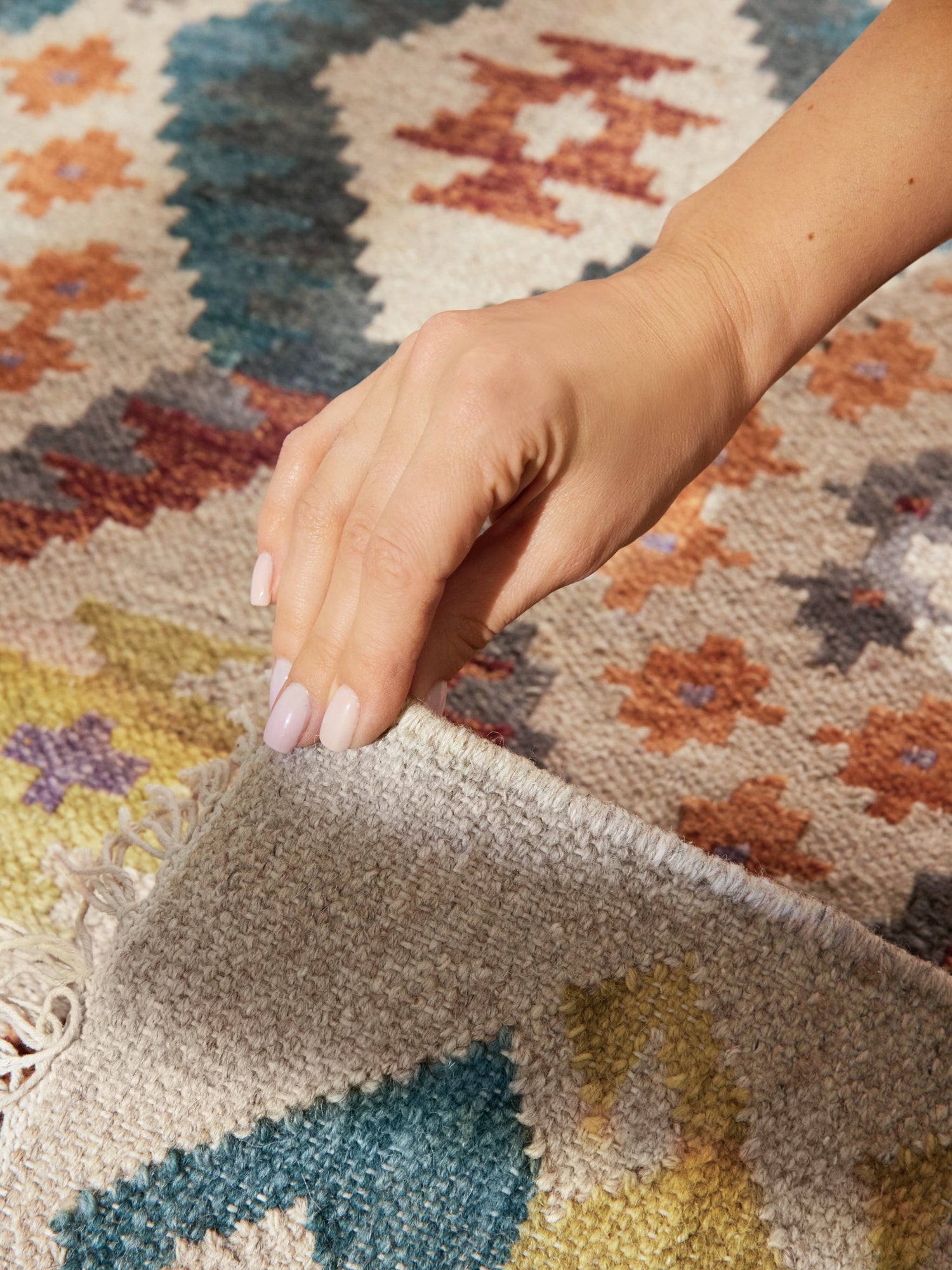 HANSE HOME KAMAL - AFGHAN KELIM MATTA, 106242 CREAM-MULTI