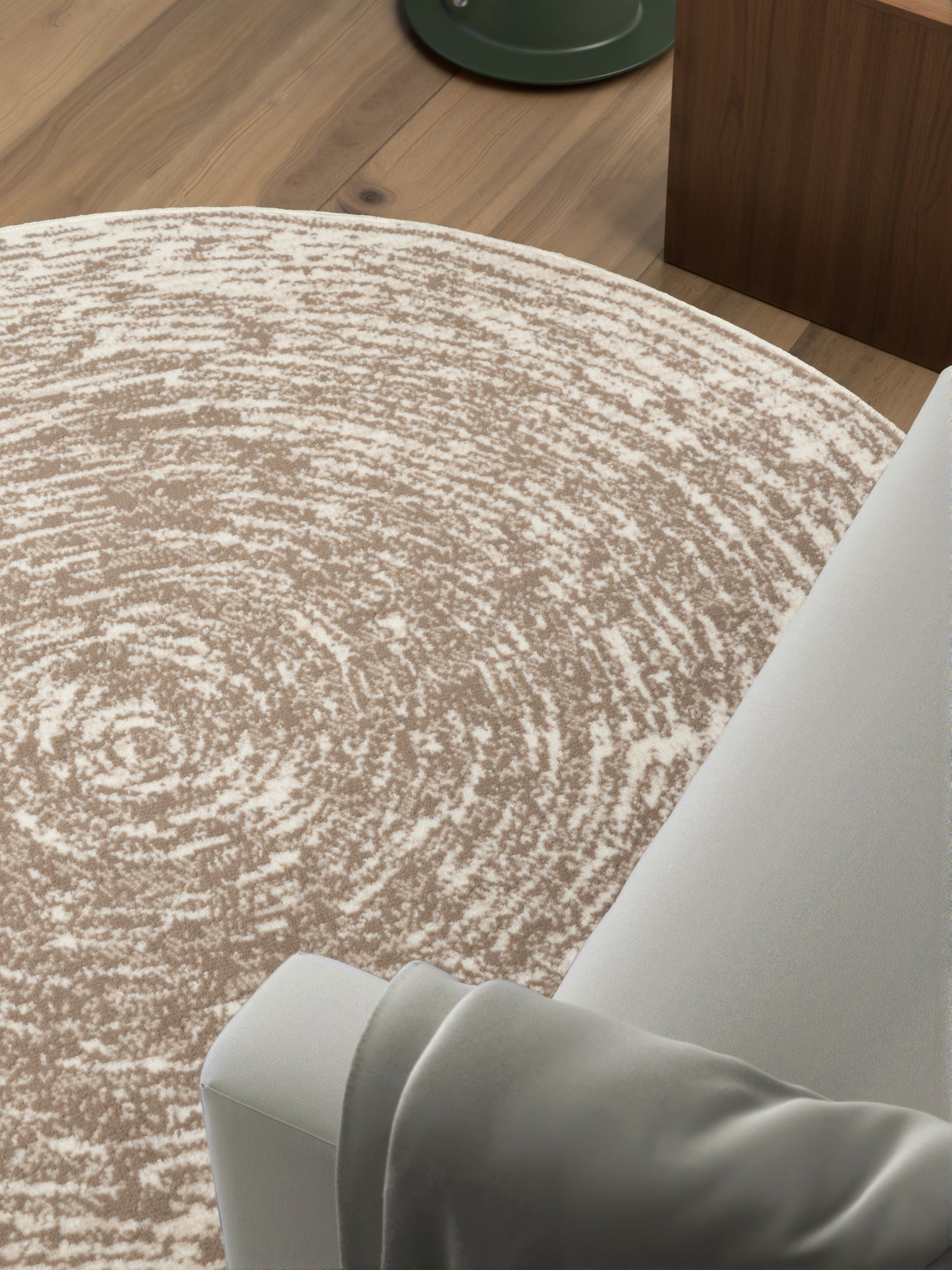 FLORIA RUND MATTA - KRÄM-BEIGE 106258