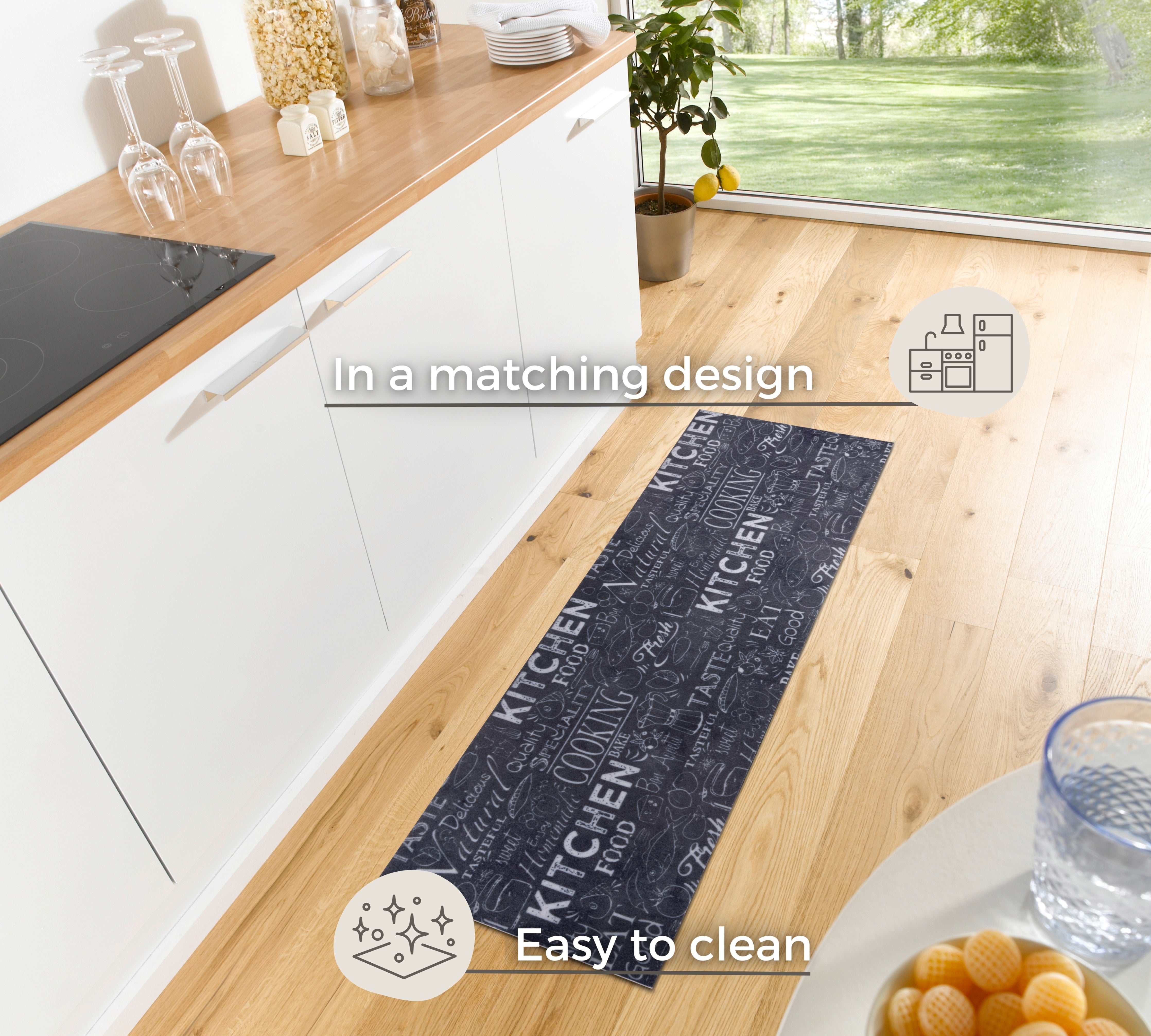 HANSE HOME COOK&amp;CLEAN KÖKSTÄVLA KÖKSMATETT 105731, STORLEK 50x150 CM
