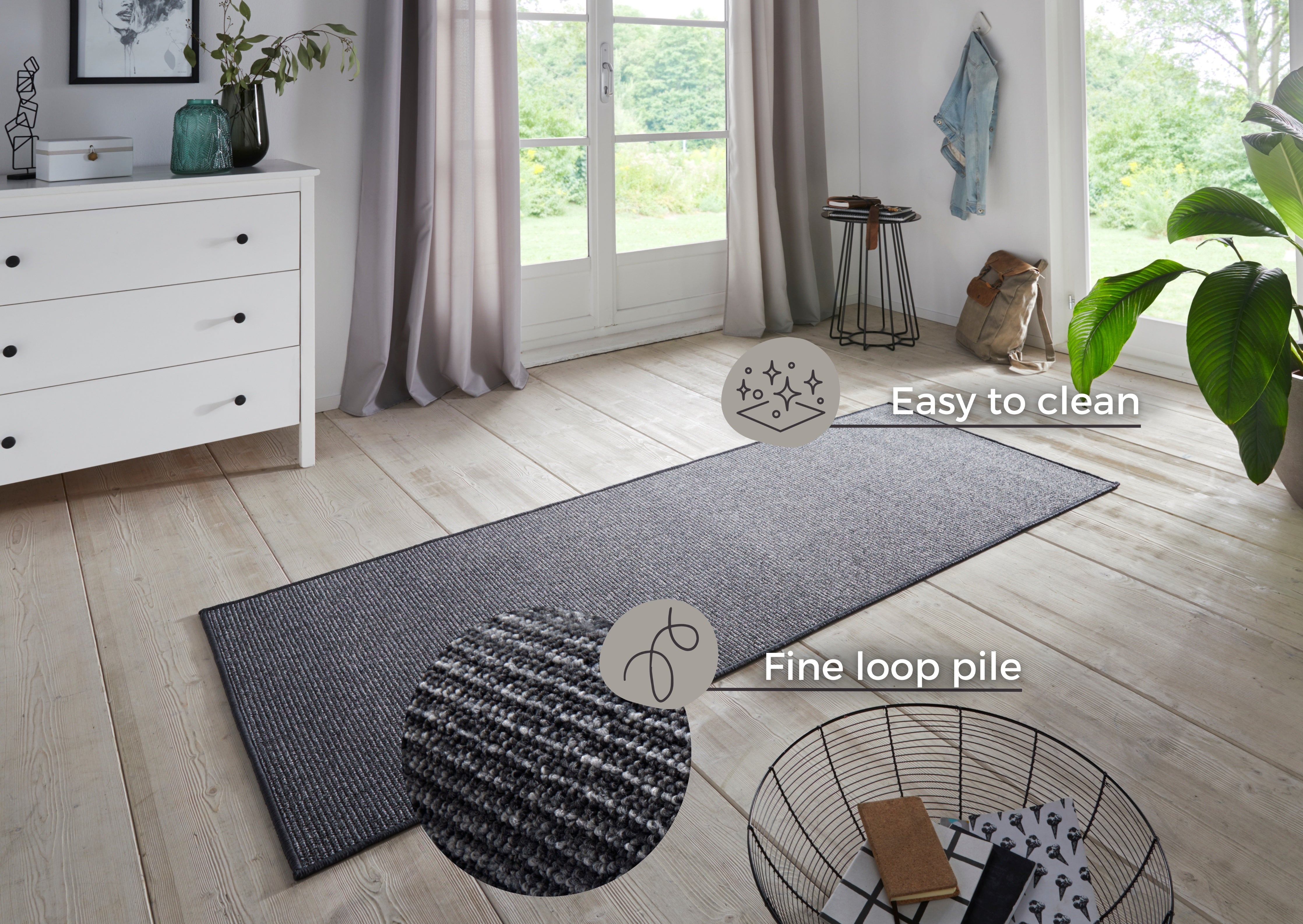 HANSE HOME BOUCLÉ ​​MATTA LÖPARE, ANTRACIT 104435