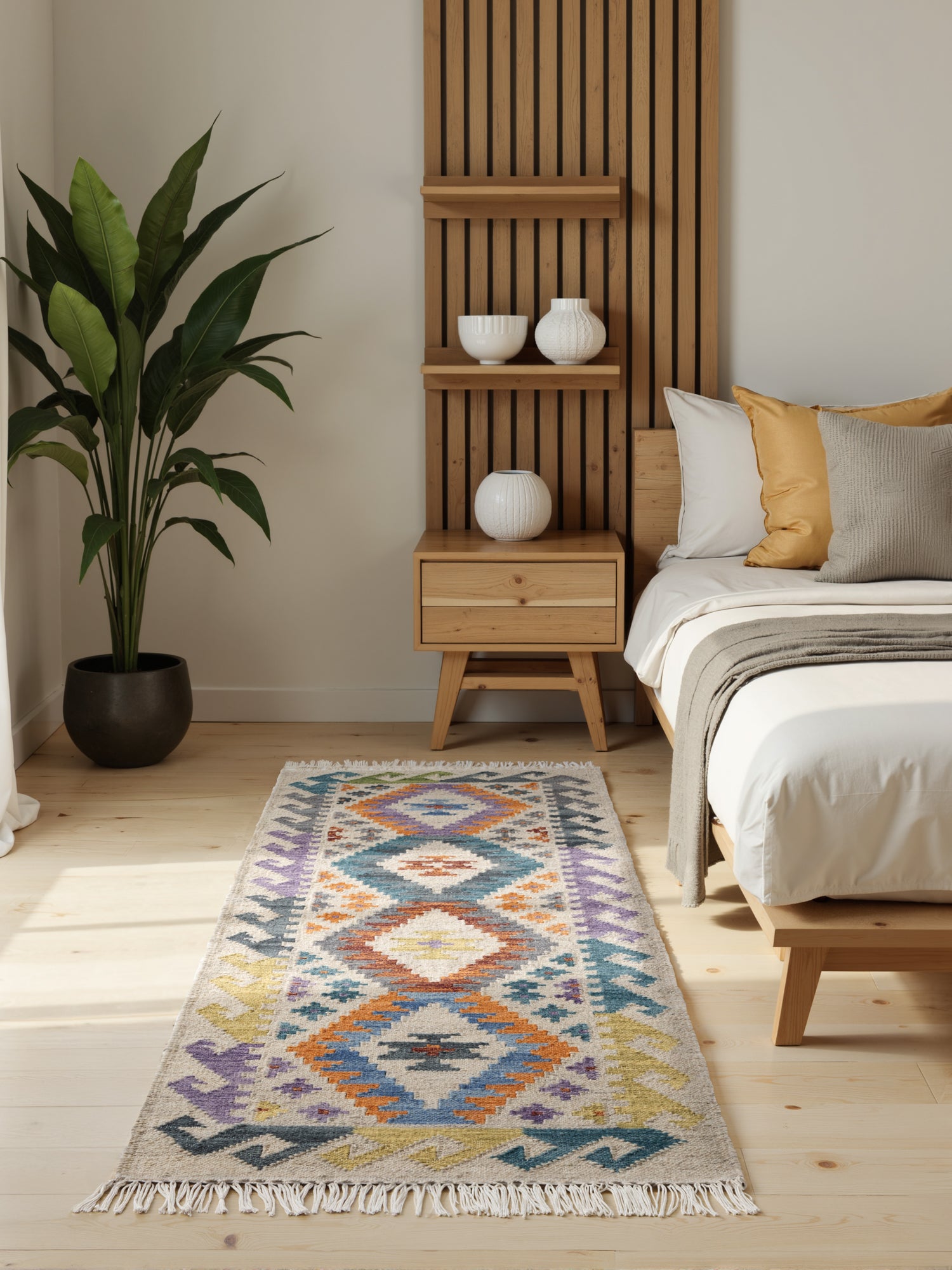 HANSE HOME KAMAL - AFGHAN KELIM MATTA, 106242 CREAM-MULTI
