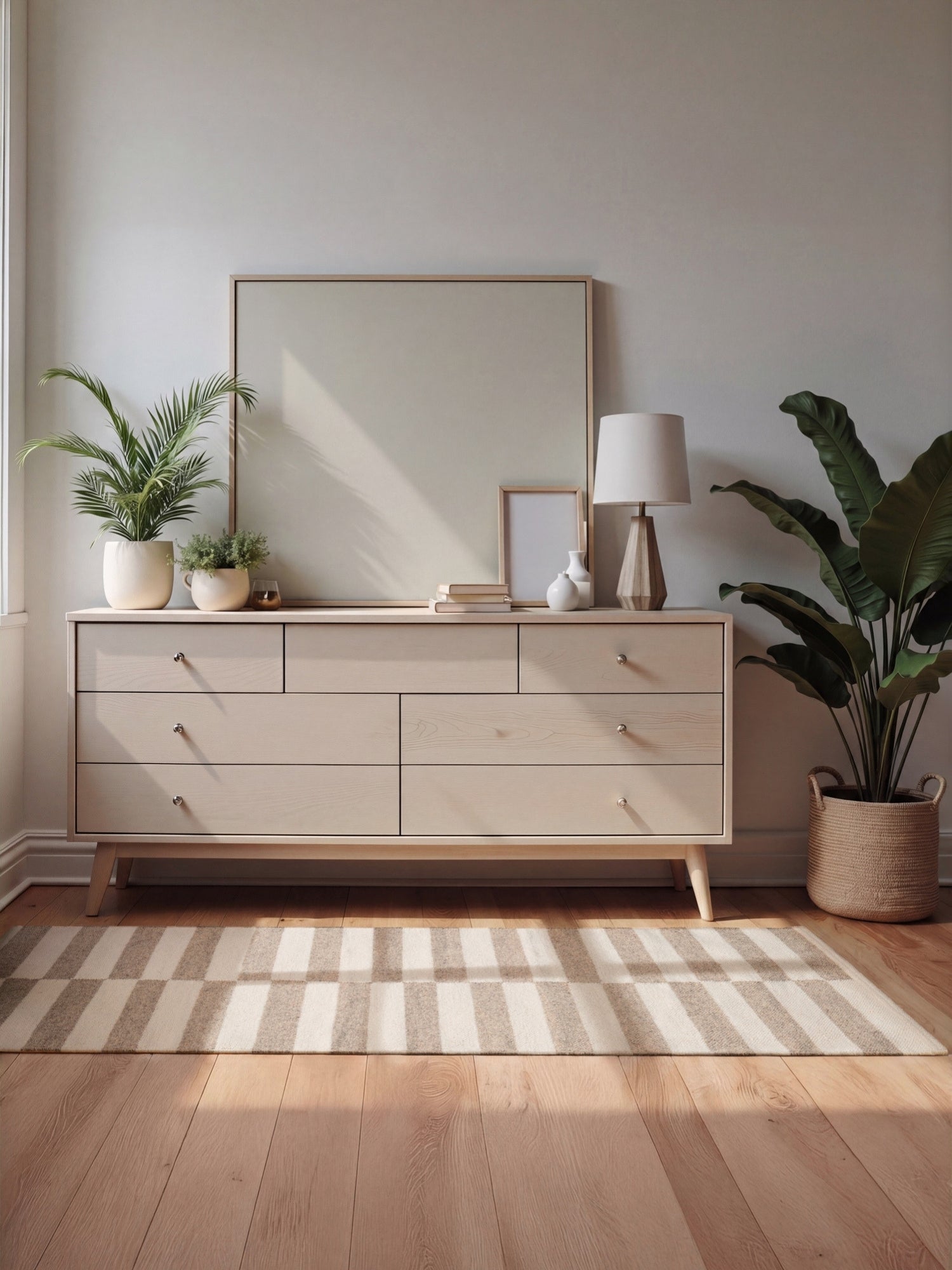 VIKA ULDTÆPPE, BEIGE-NATURHVID