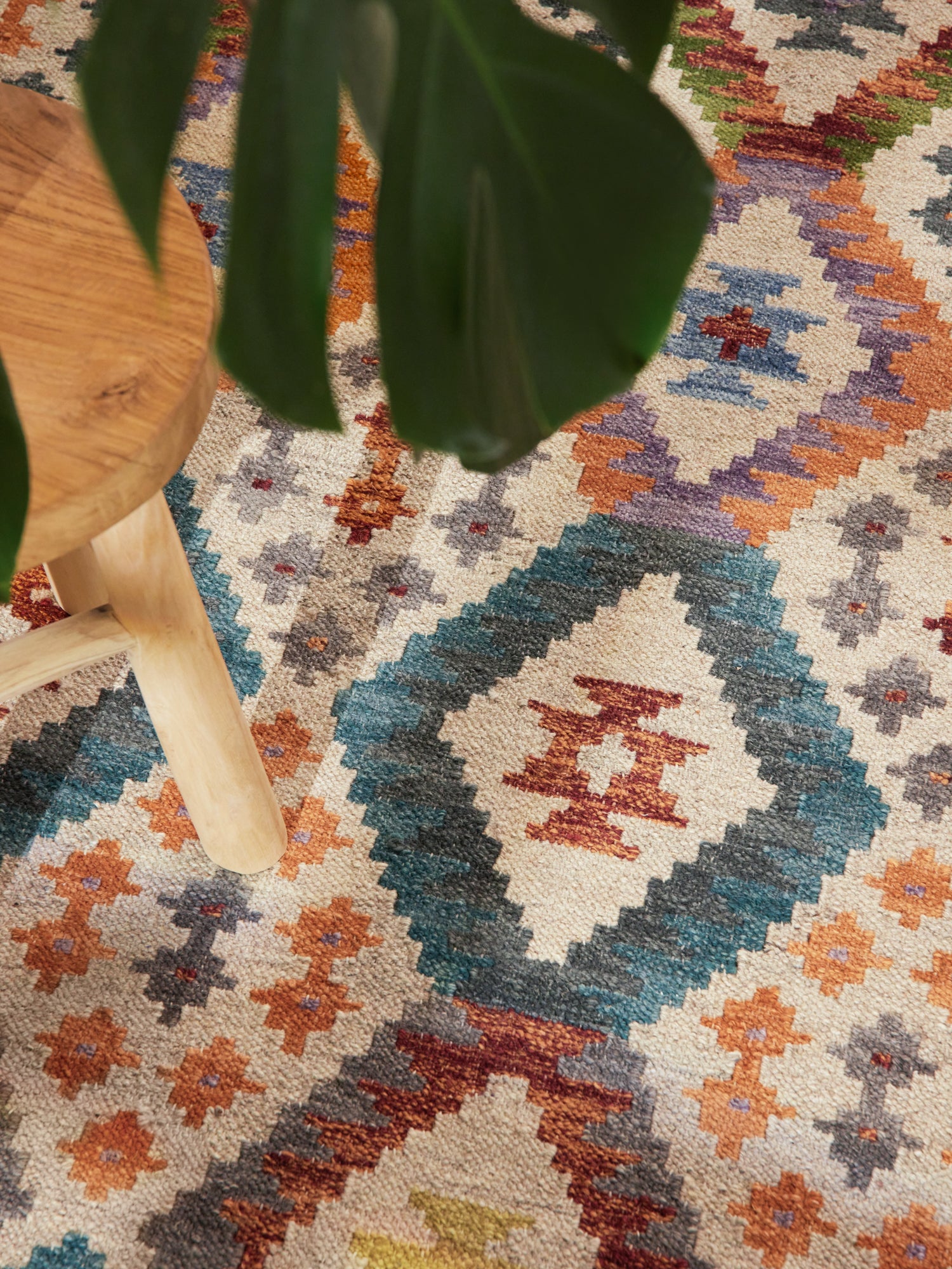 HANSE HOME KAMAL - AFGHAN KELIM MATTA, 106242 CREAM-MULTI