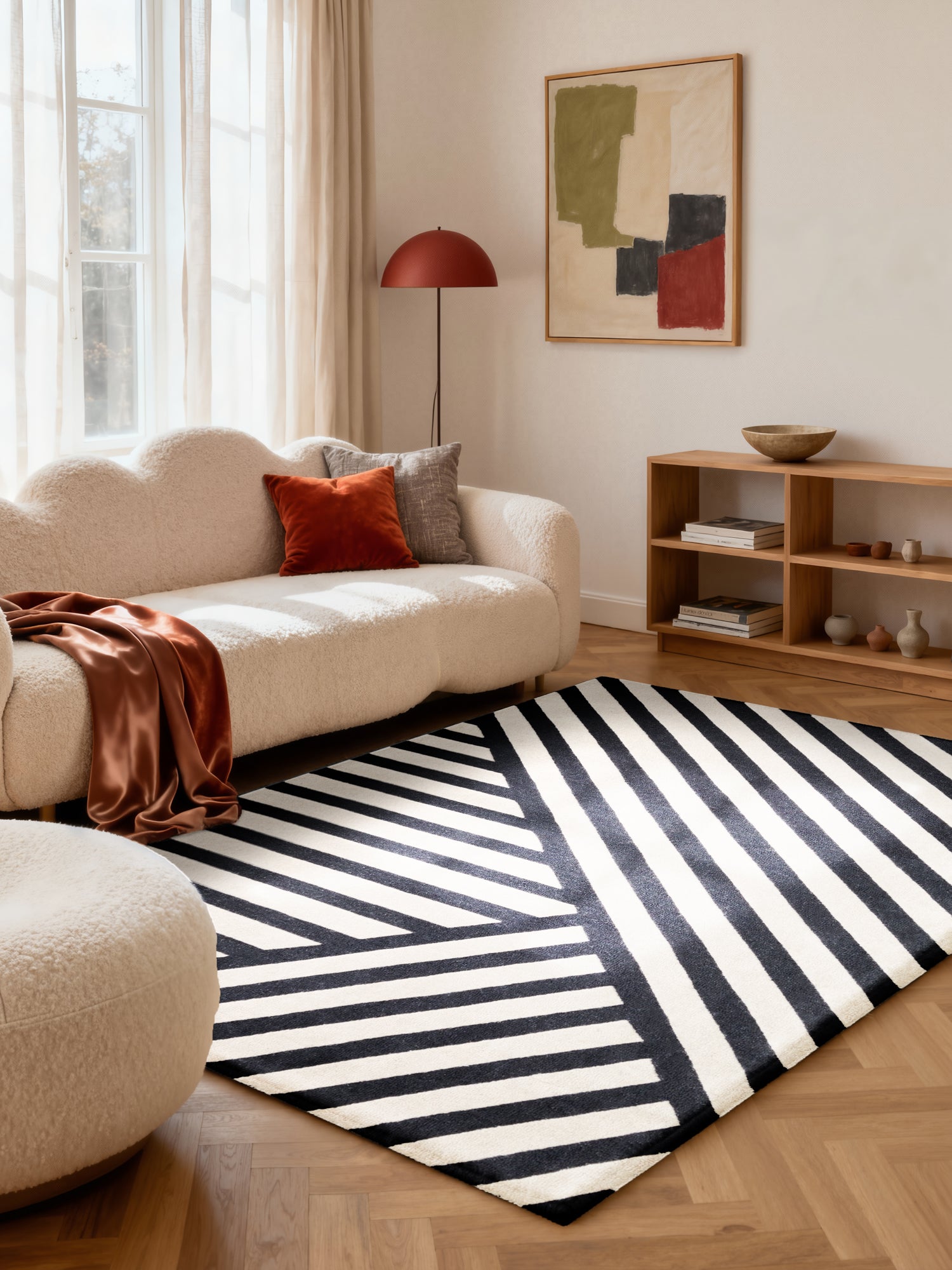 ELLE DECORATION STRYVE ULLMATTA NOIR, SVARTVIT
