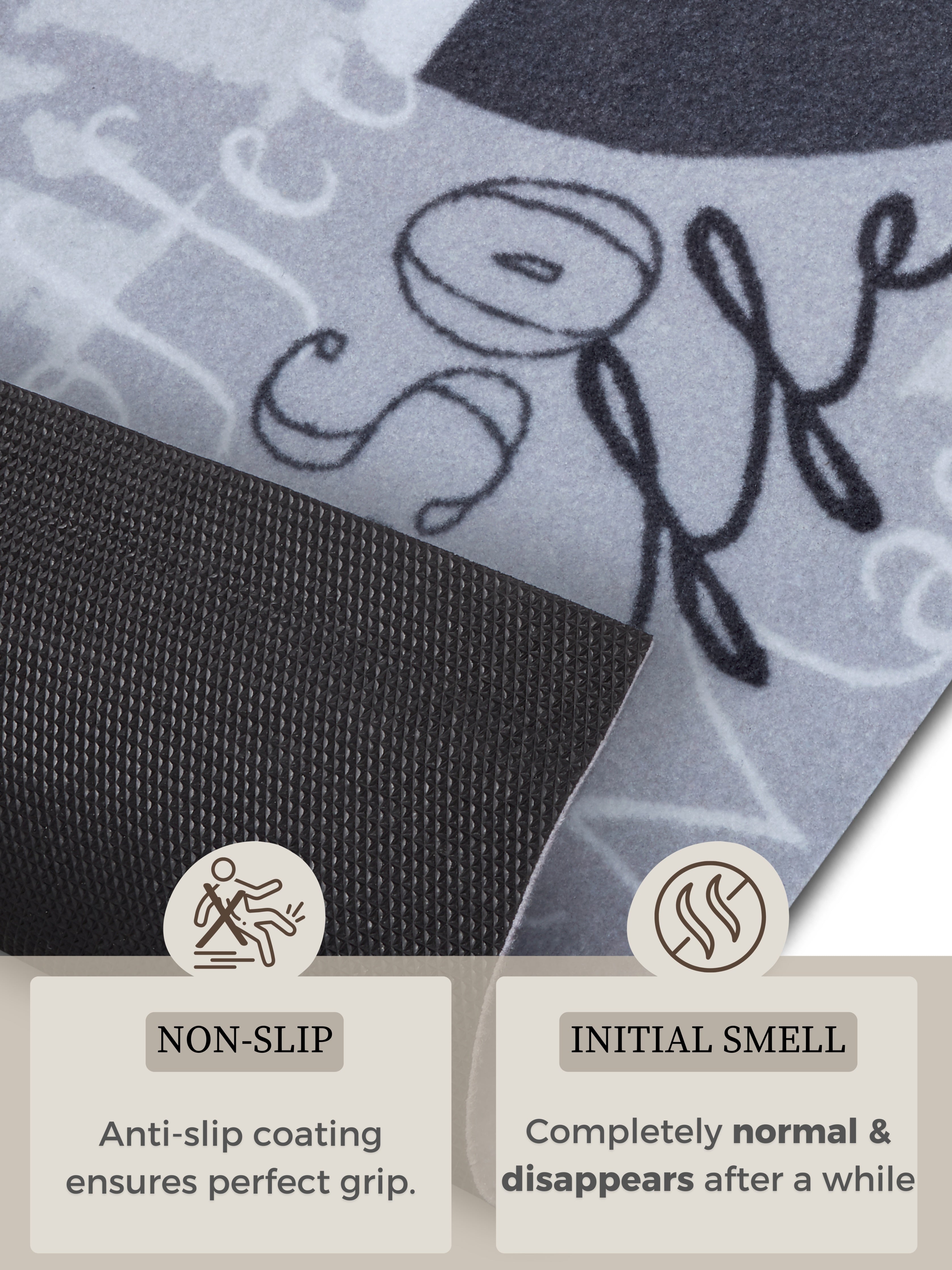HANSE HOME COOK&amp;CLEAN ESPRESSO KÖKSMATTOR 105729, STORLEK 50x150 CM