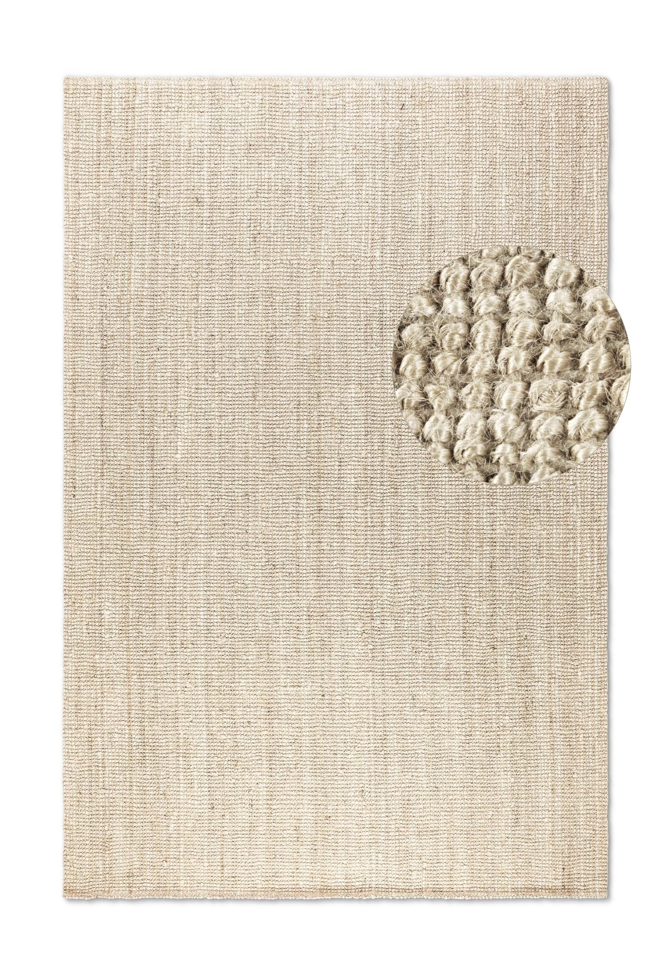 BOUCLE JUTEMATTA, ELFENBENSVIT - 105973