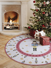 VILLEROY &amp; BOCH TOY'S DELIGHT LIMITED EDITION JULMATTA, NÖTKNÄPPARE CRÈME-RÖD