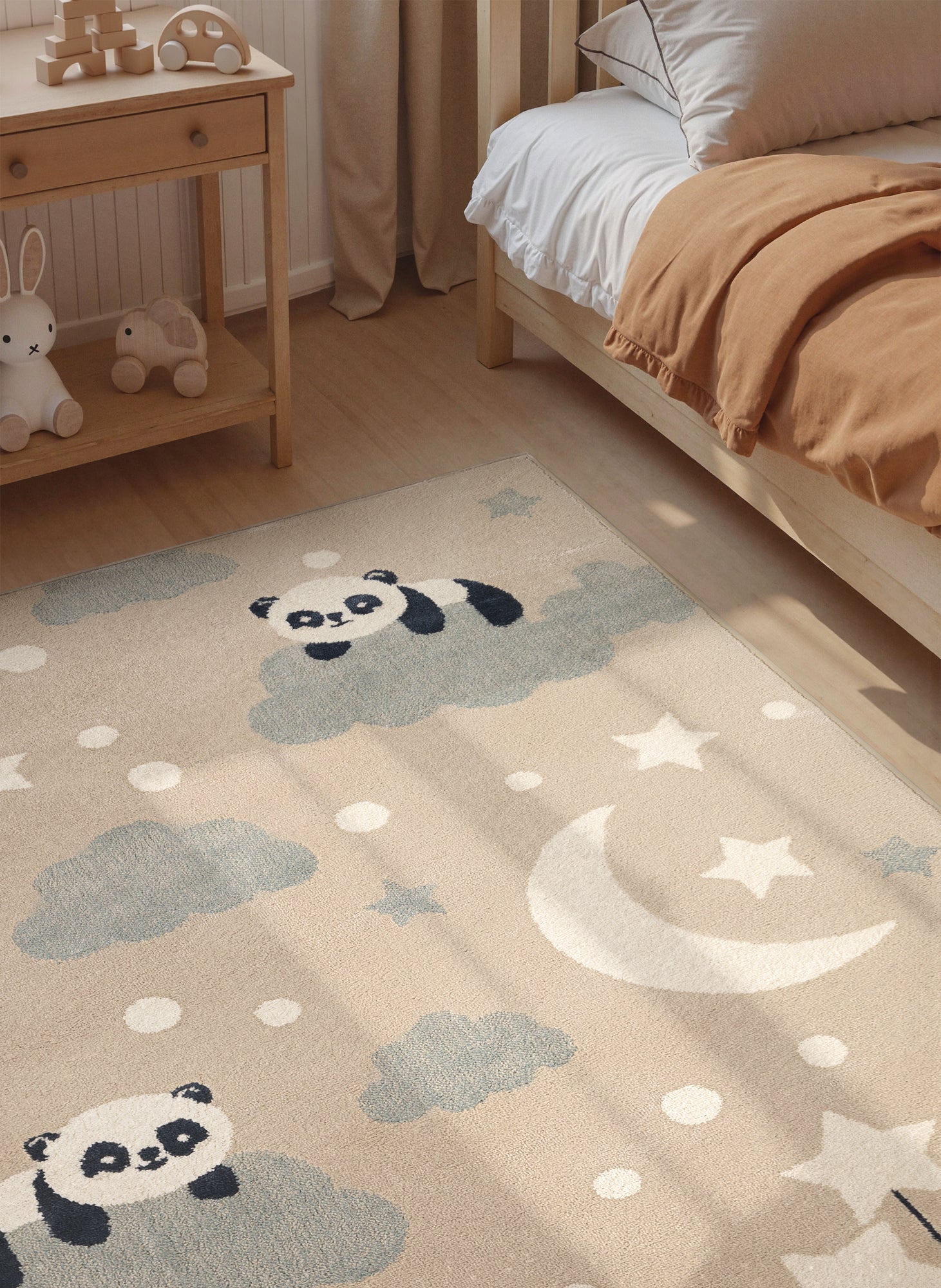 SAGOFILT FÖR BARN DRÖMMIG PANDA, BEIGE MULTI