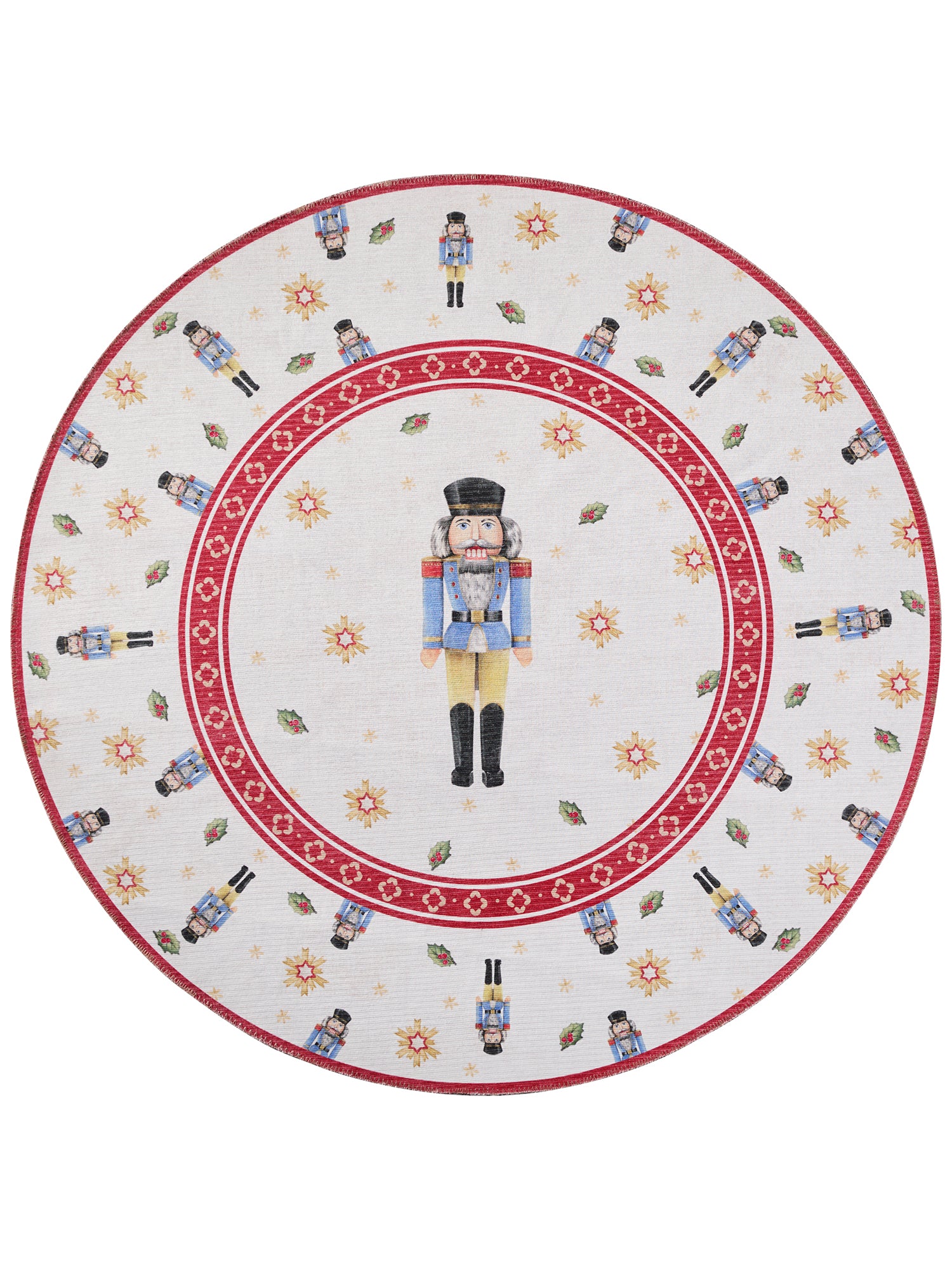 VILLEROY &amp; BOCH TOY'S DELIGHT LIMITED EDITION JULMATTA, NÖTKNÄPPARE CRÈME-RÖD