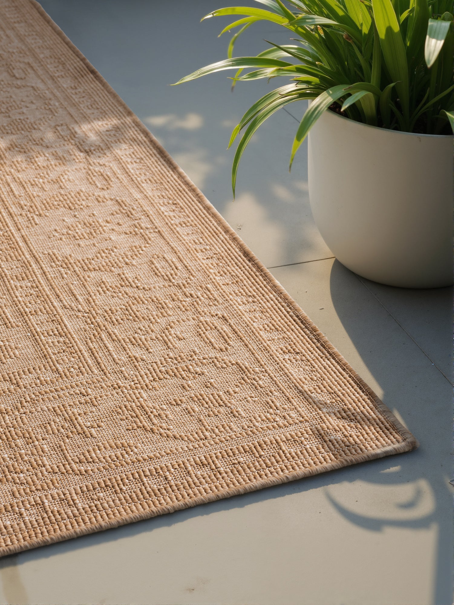 HANSE HOME DUORO - VÄNDBAR UTOMHUSMATTA, JUTE-VIT 106250