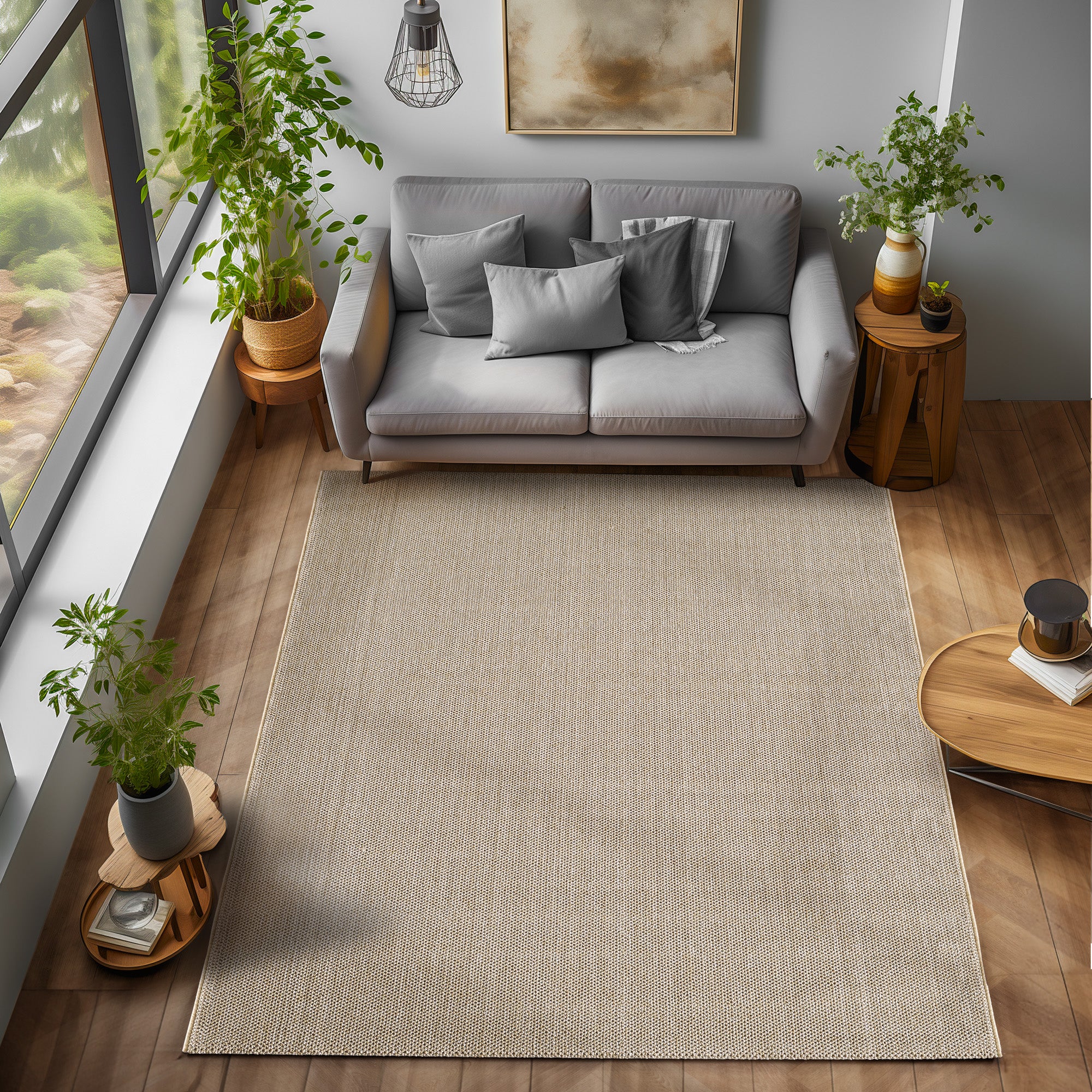 Plattvävd matta Lonnie, 4300 Beige