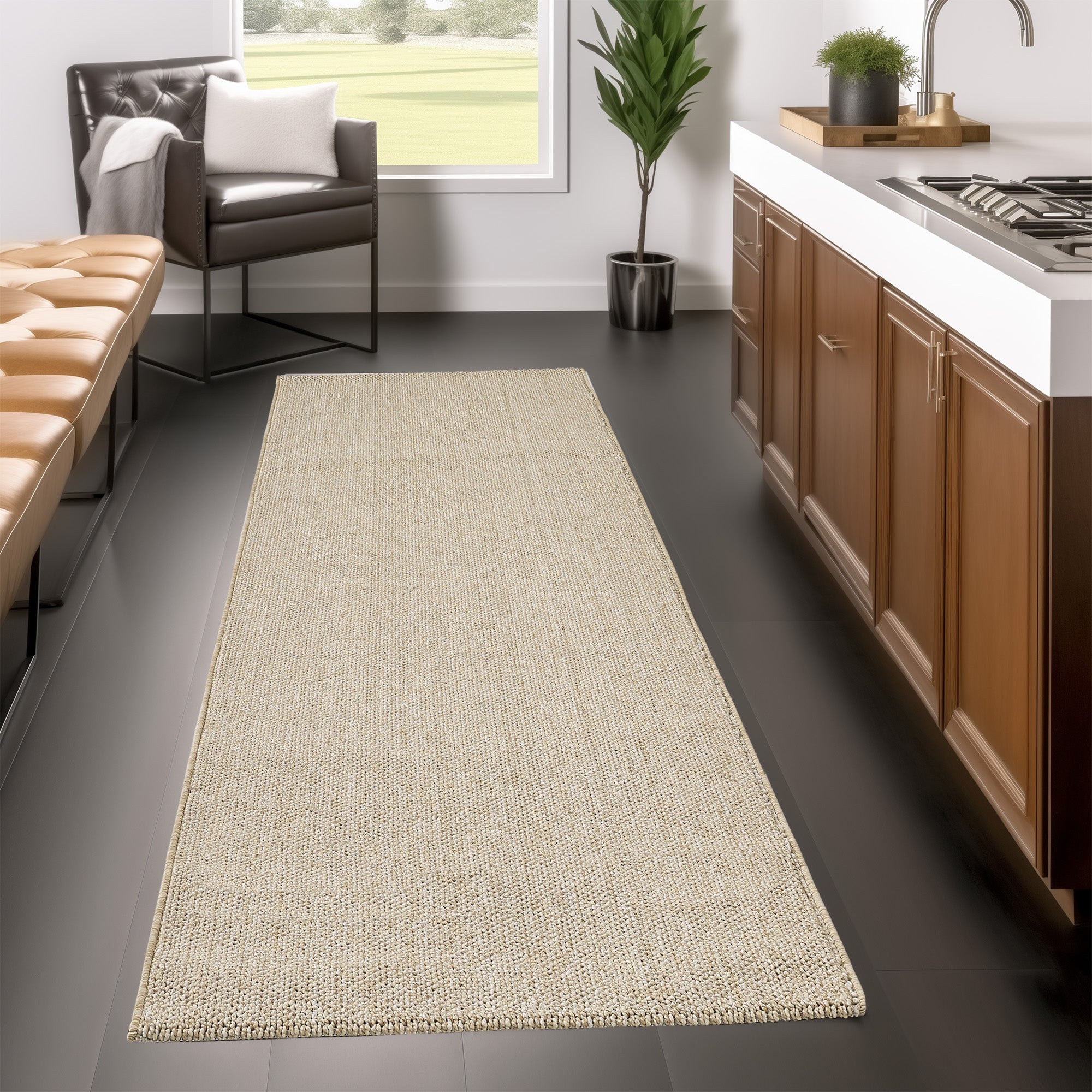 Plattvävd matta Lonnie, 4300 Beige