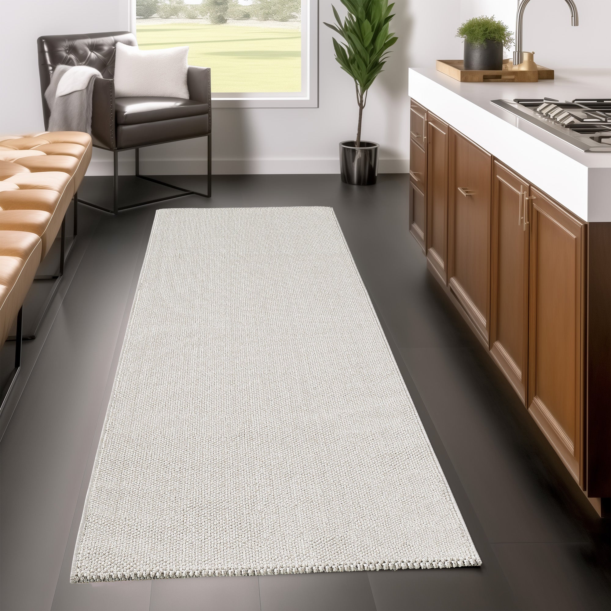 Plattvävd matta Lonnie, 4300 Cream