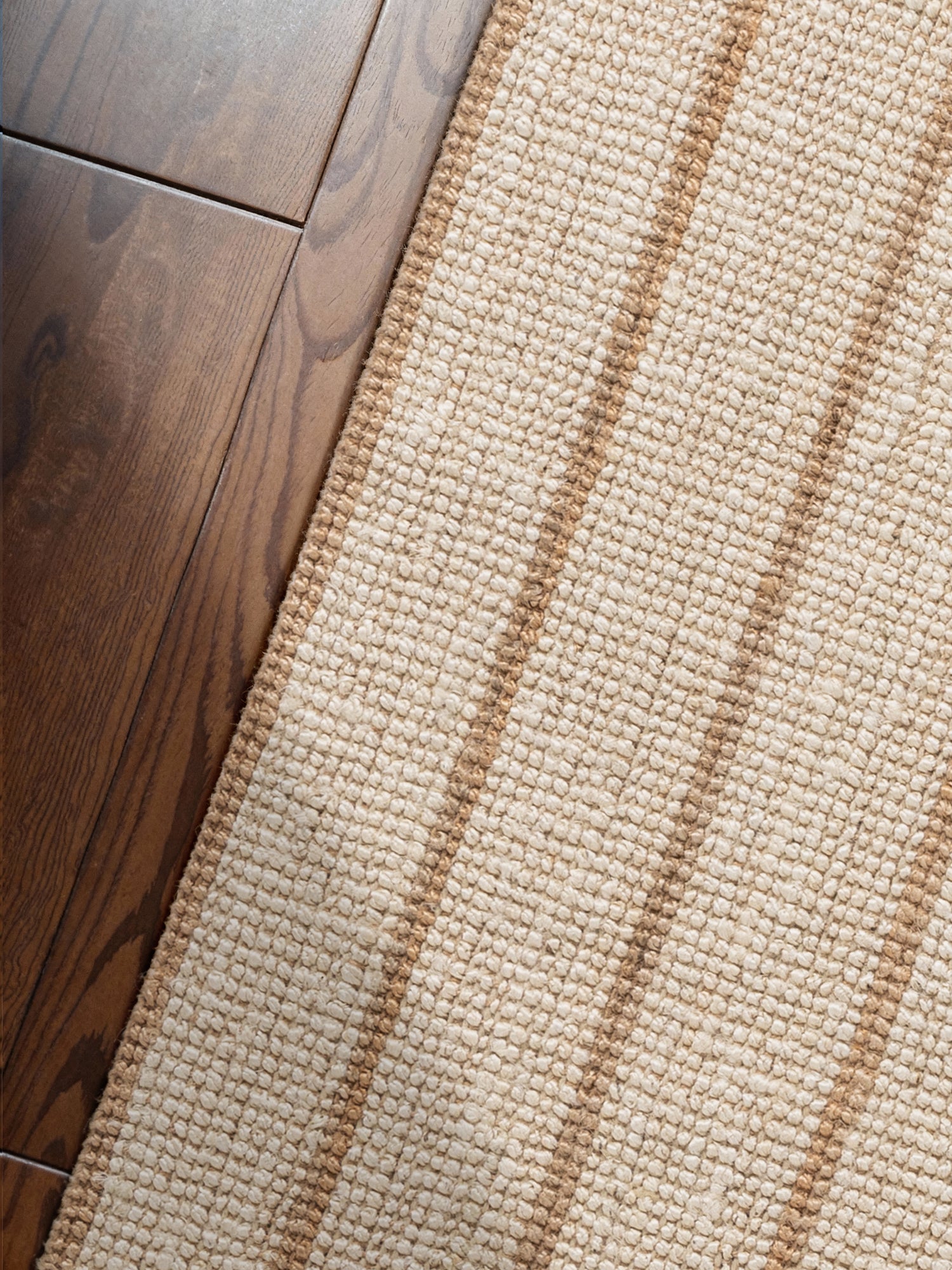 ELLE DECORATION HARVEST JUTEMATTA SIERRA, NATURLIG-ELFENBEN-GULD