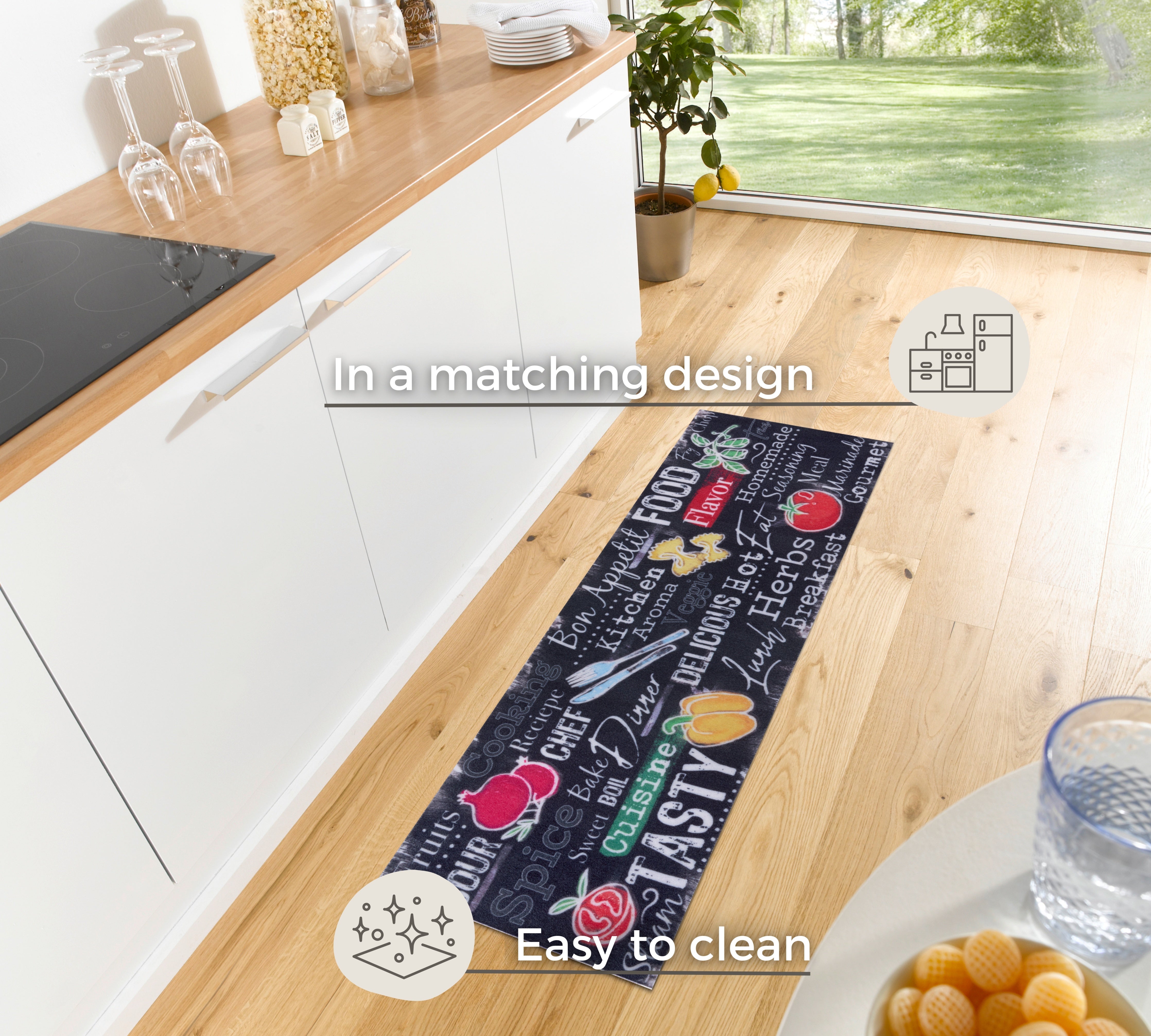 HANSE HOME COOK&amp;CLEAN MIX KÖKSMATTOR 105730, STORLEK 50x150 CM