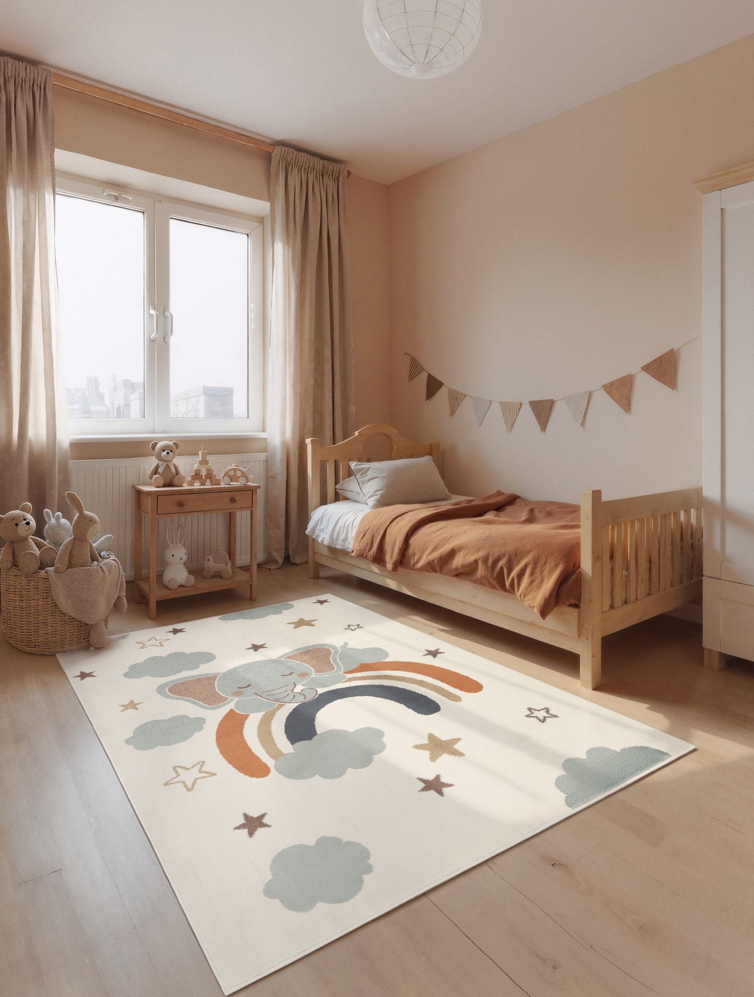 SAGOFILT FÖR BARN DREAMY JUMBO, CRÈME MULTI