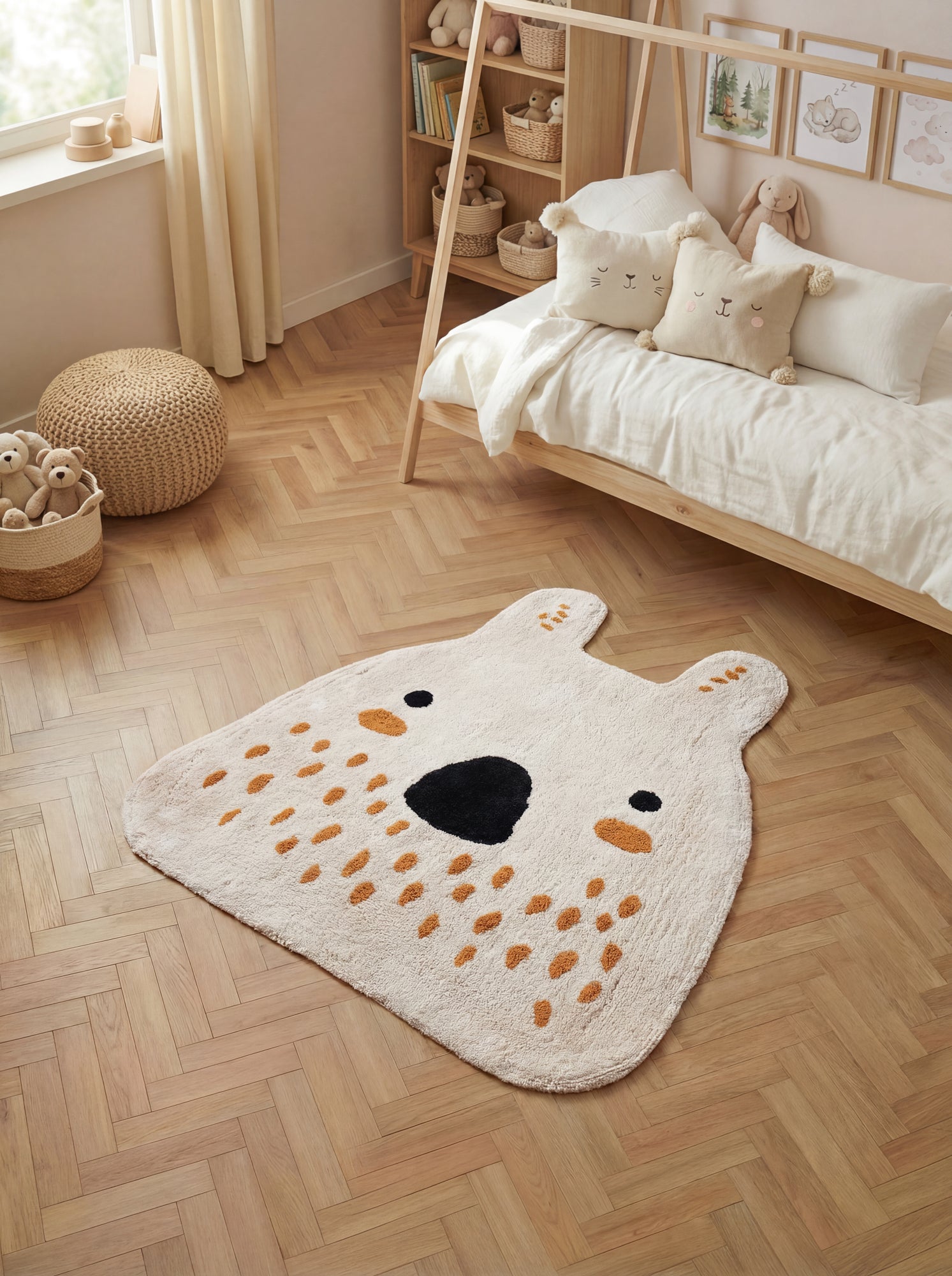 SNUGGLE BØRNETÆPPE, NIENCHEN CREME MULTI