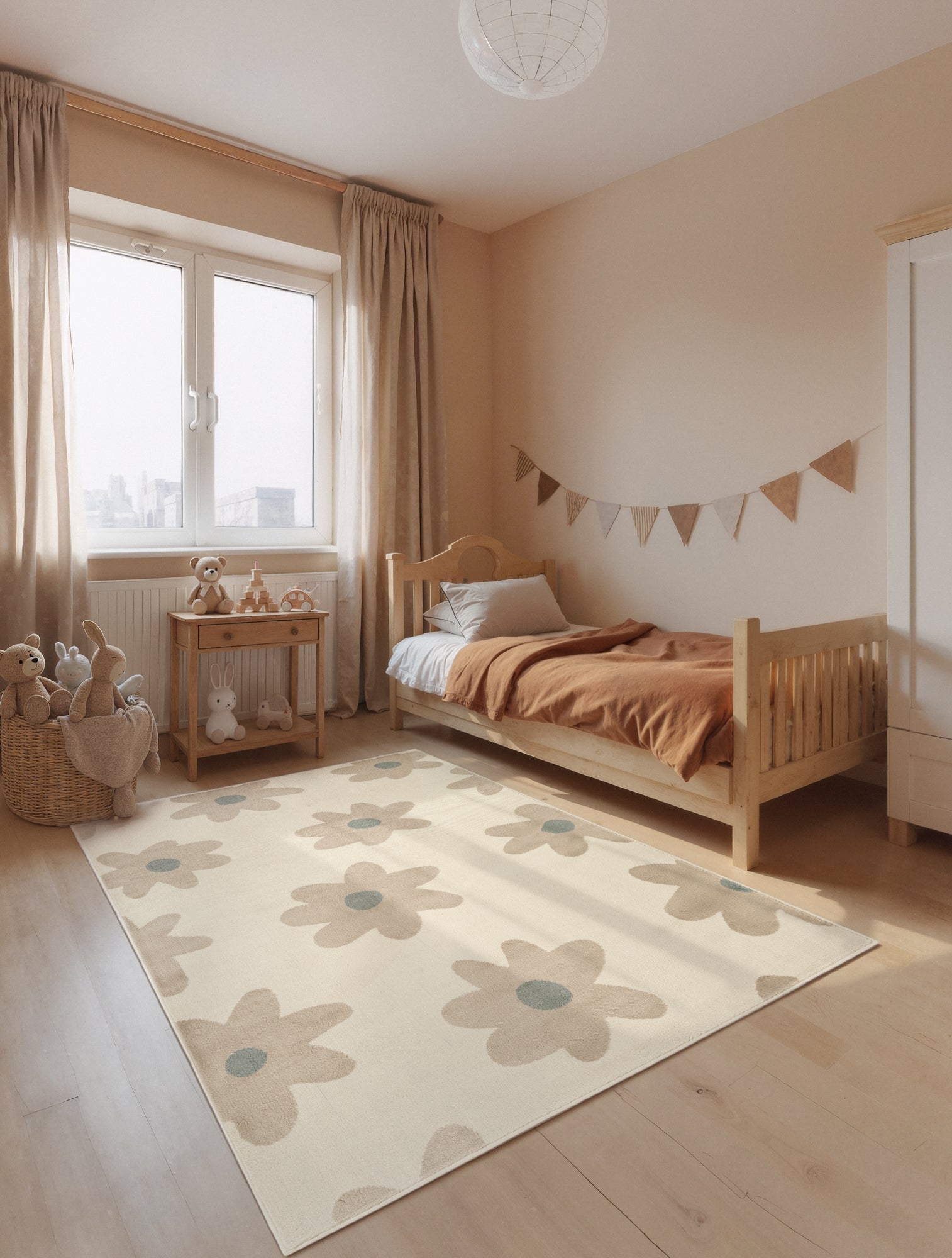 SAGOFILT FÖR BARN BLOOMY, KRÄM BEIGE