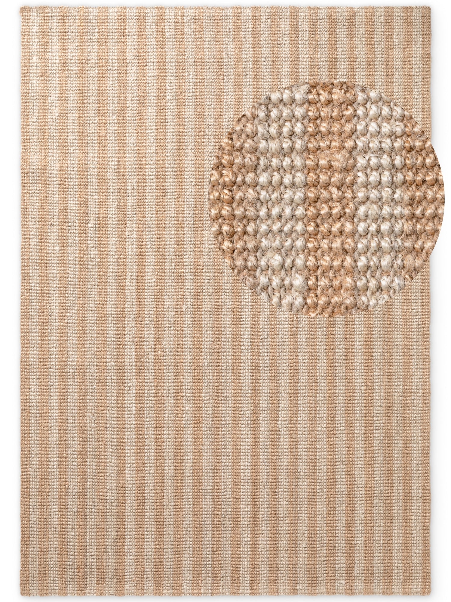 ELLE DECORATION HARVEST JUTEMATTA AMBER, NATURLIG-ELFENBEN-GULD