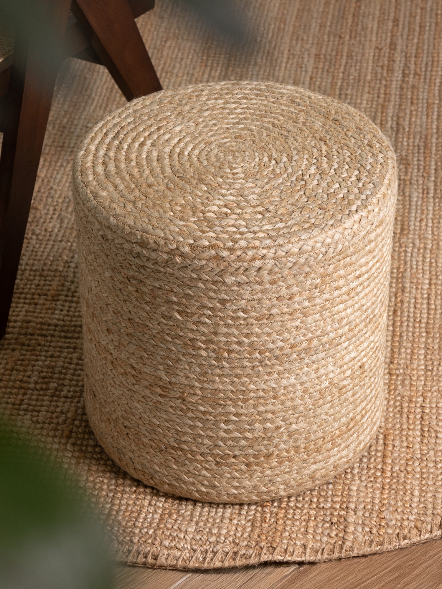 JUTZA JUTE POUF, 106234 NATURLIGT GULD