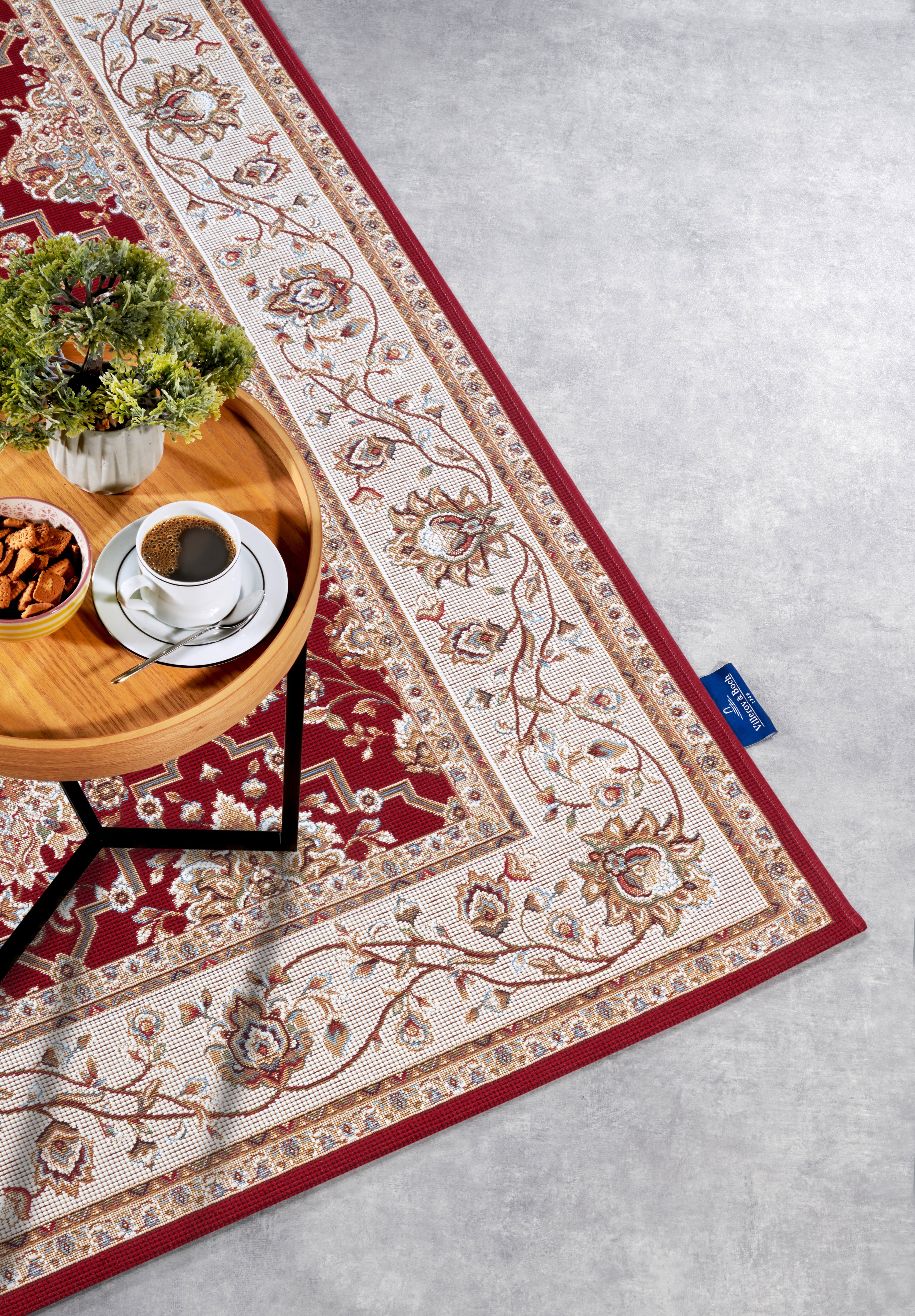 VILLEROY &amp; BOCH 106057 - INOMHUS- OCH UTOMHUSMATTA, PIERRE RÖD-KRÄMFÄRGAD