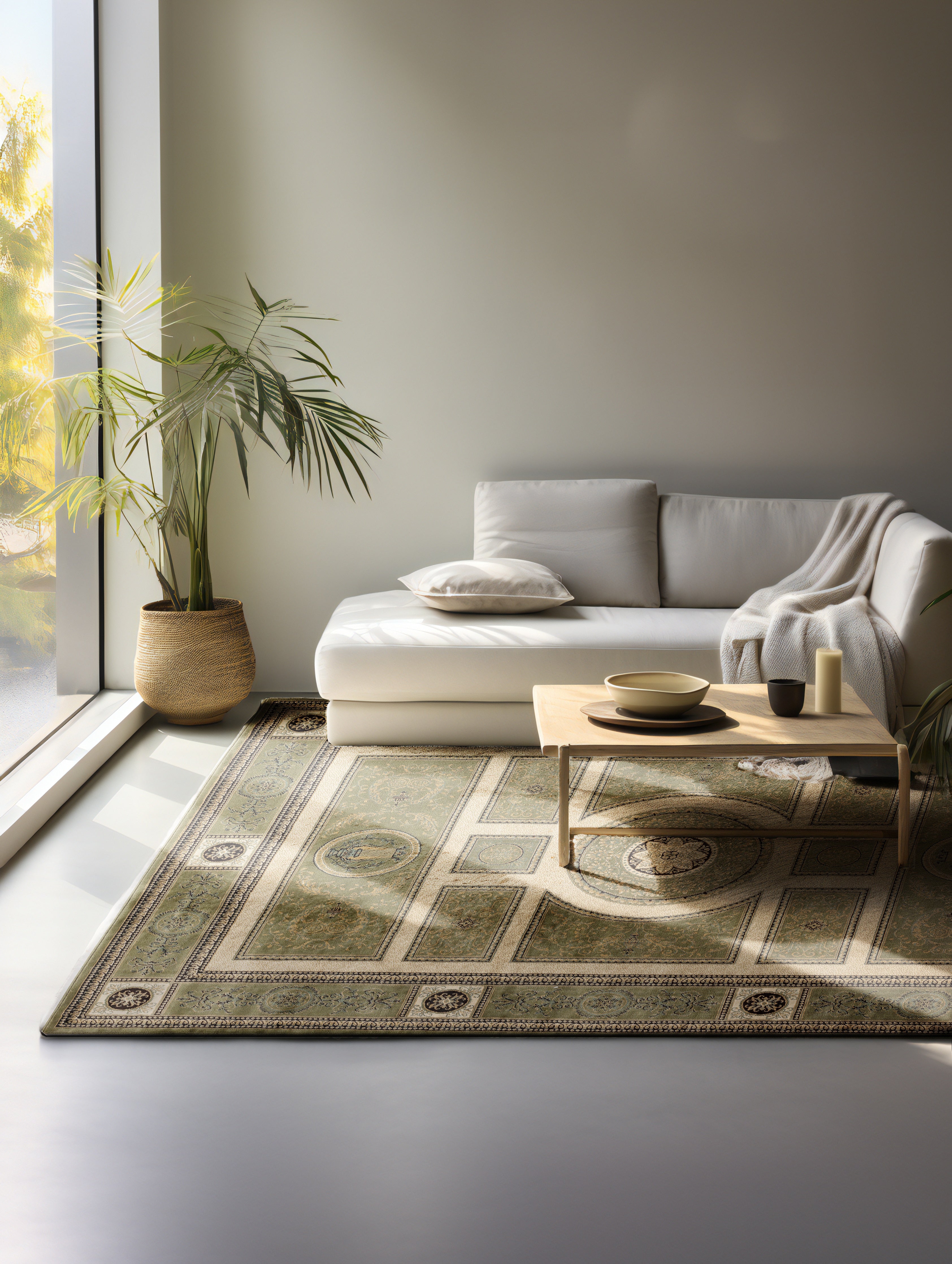 HANSE HOME HERAT - ORIENTALSK MATTA, OLIVGRÖN-KRÄMFÄRGAD - 105991