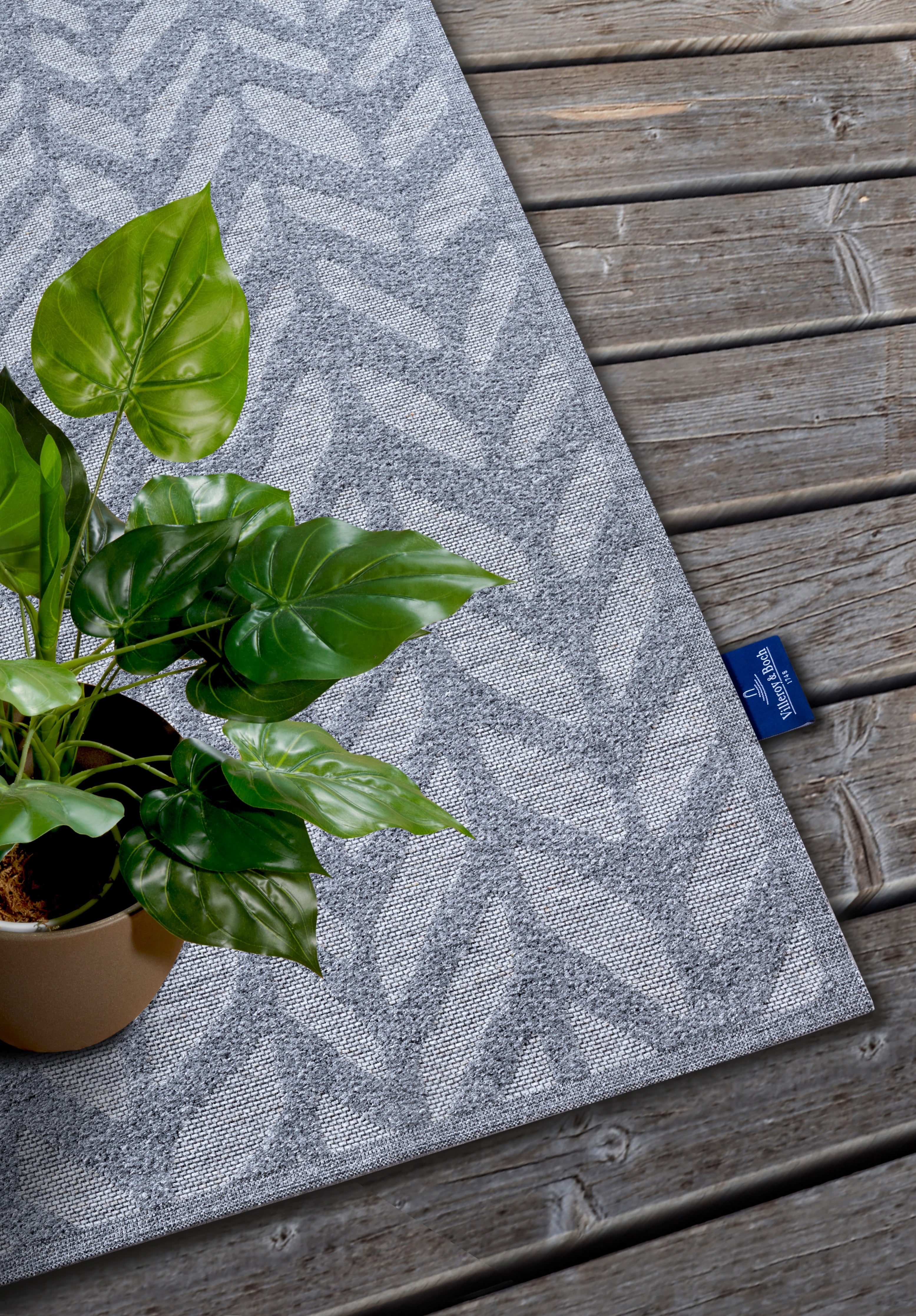 VILLEROY &amp; BOCH 106151 INOMHUS- OCH UTOMHUSMATTA, GEORGETTE GRÅ