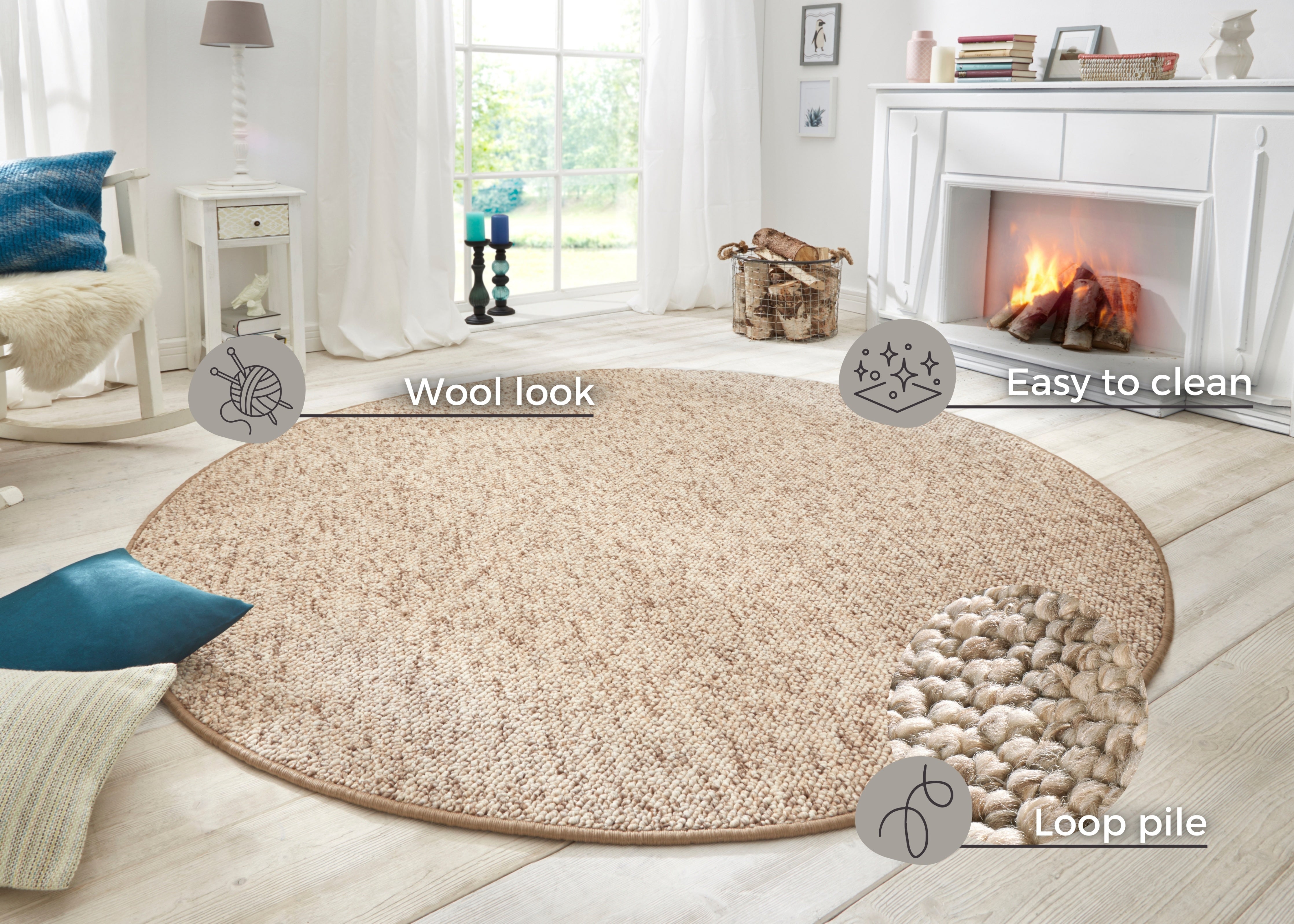 HANSE HOME WOLLY-MATTA, BEIGE BRUN 102842