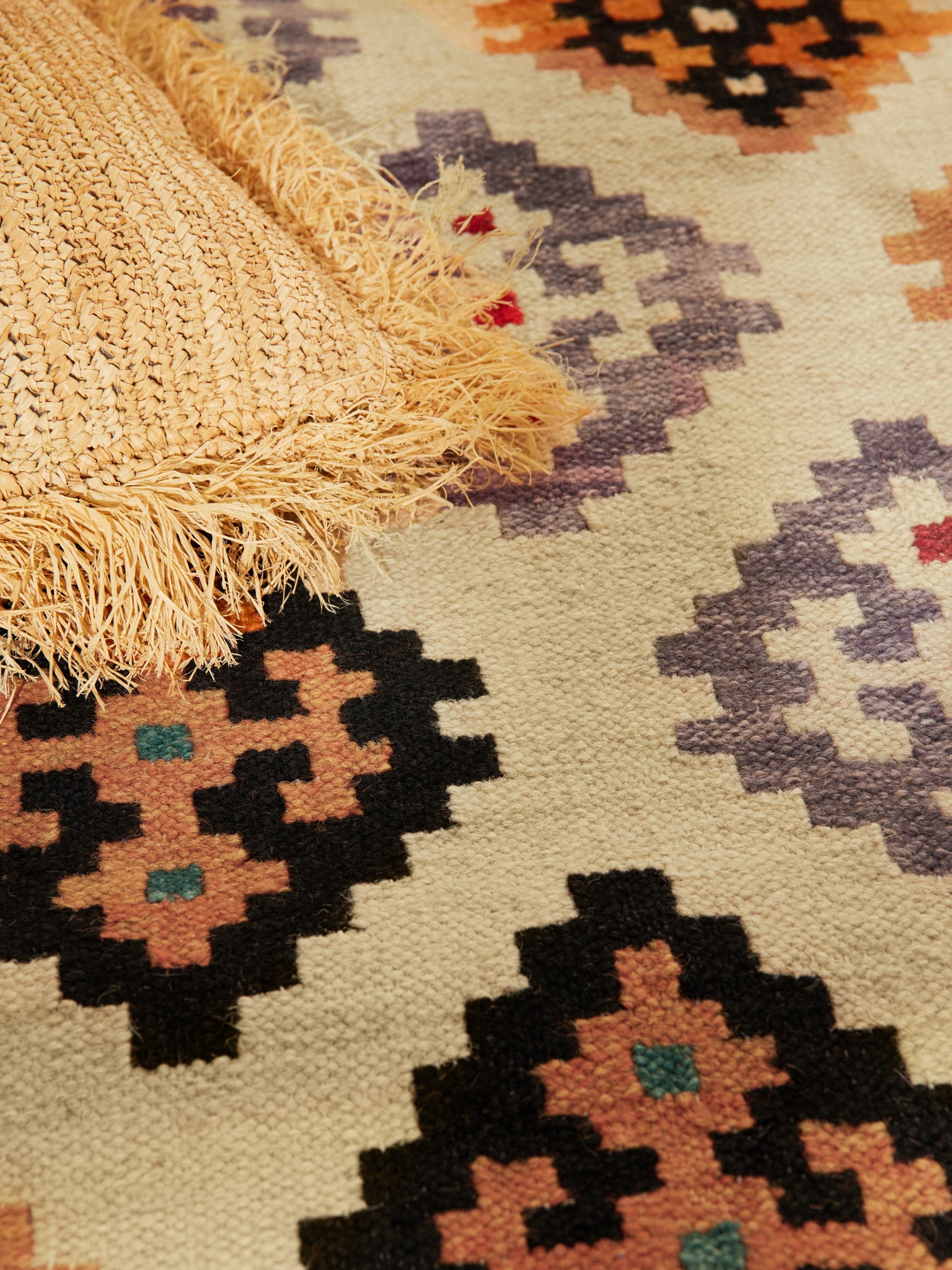 HANSE HOME KAMAL - AFGHAN KELIM MATTA, 106240 CREAM-MULTI