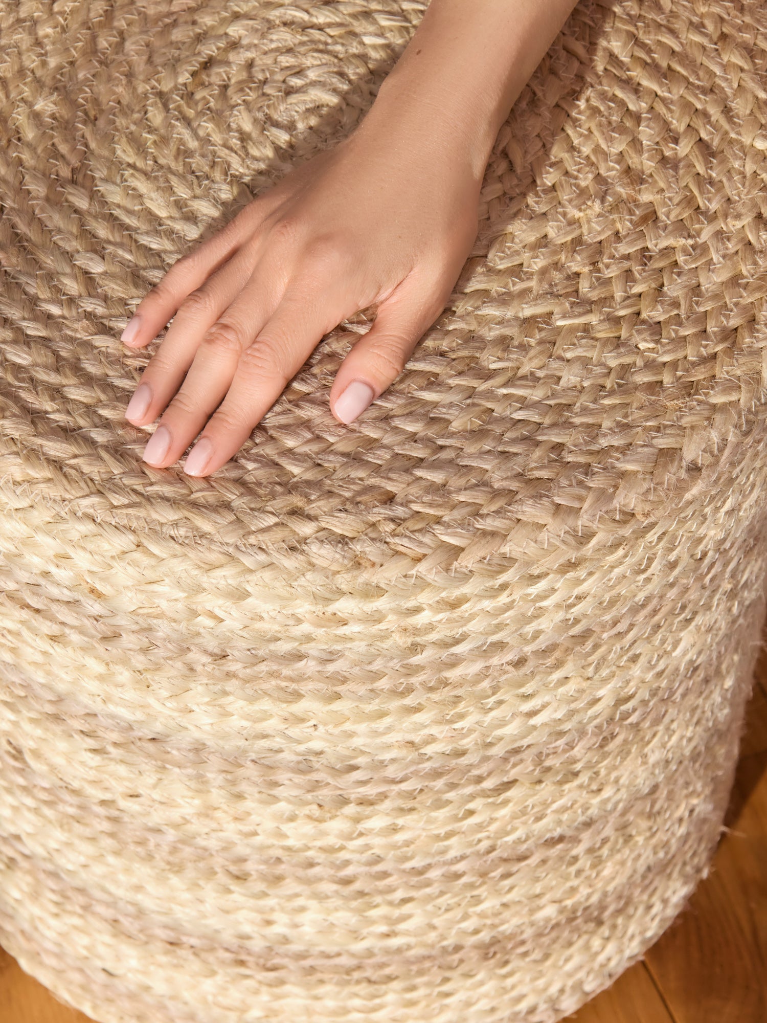 JUTZA JUTE POUF, 106234 NATURLIGT GULD