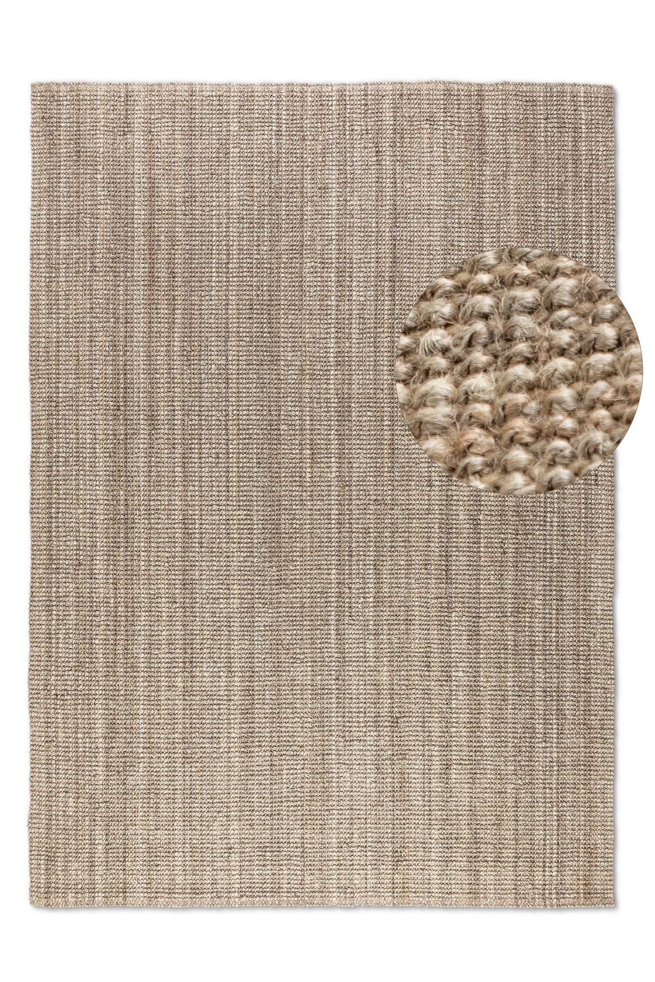 BOUCLE JUTEMATTA, GRÅBRUN - 105975