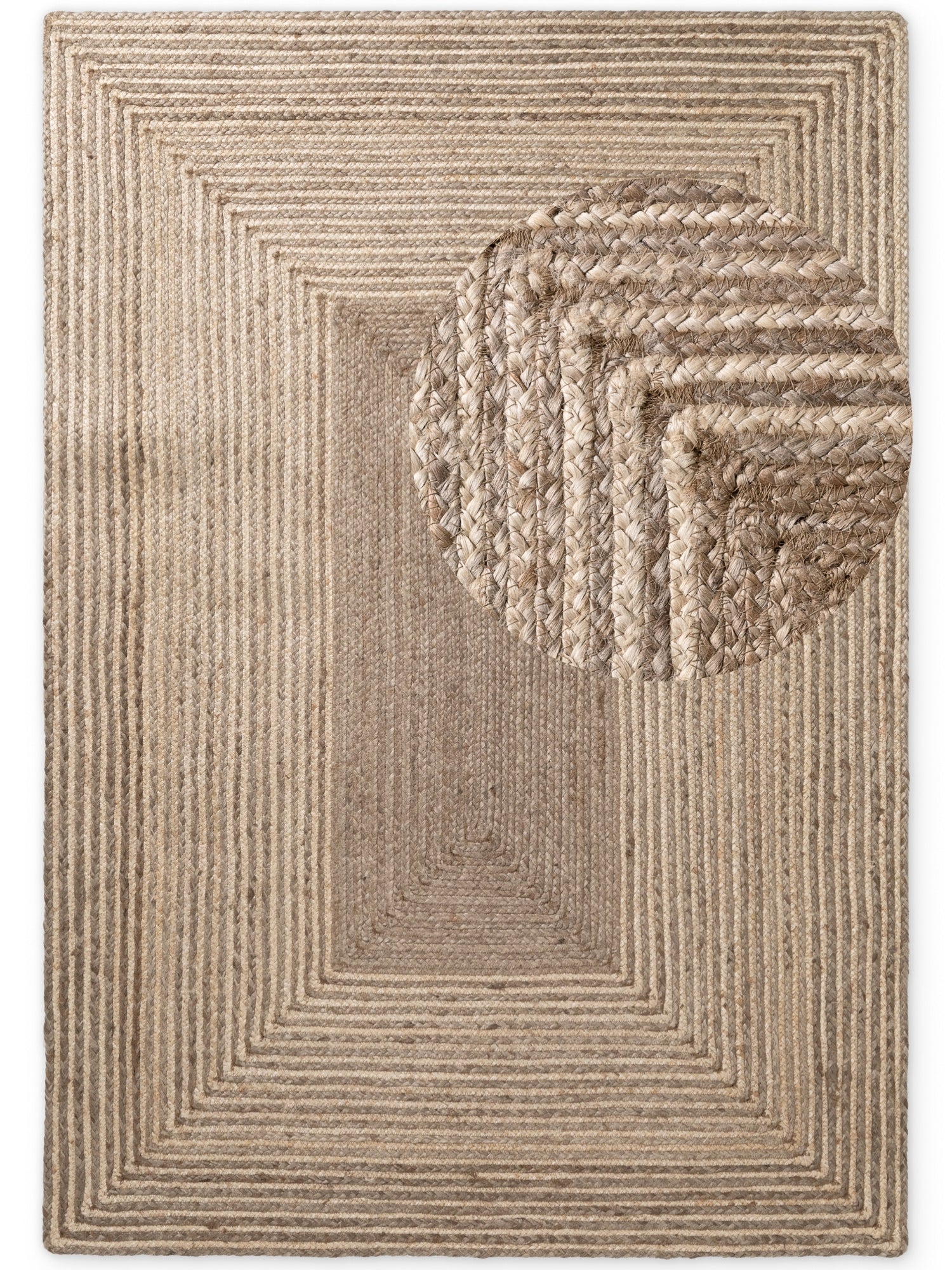 JUNO JUTE-MATTA LINE, NATUR VIT BRUN