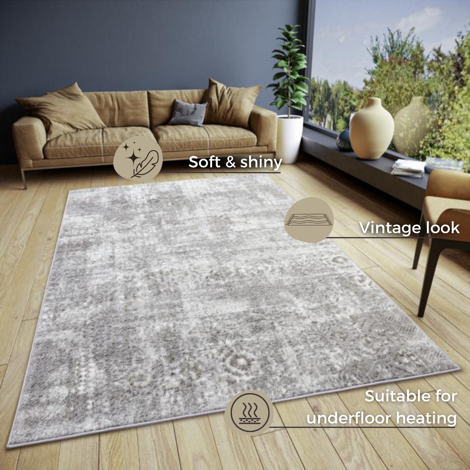 SHINE MATTA, GRÅ-BEIGE 105923