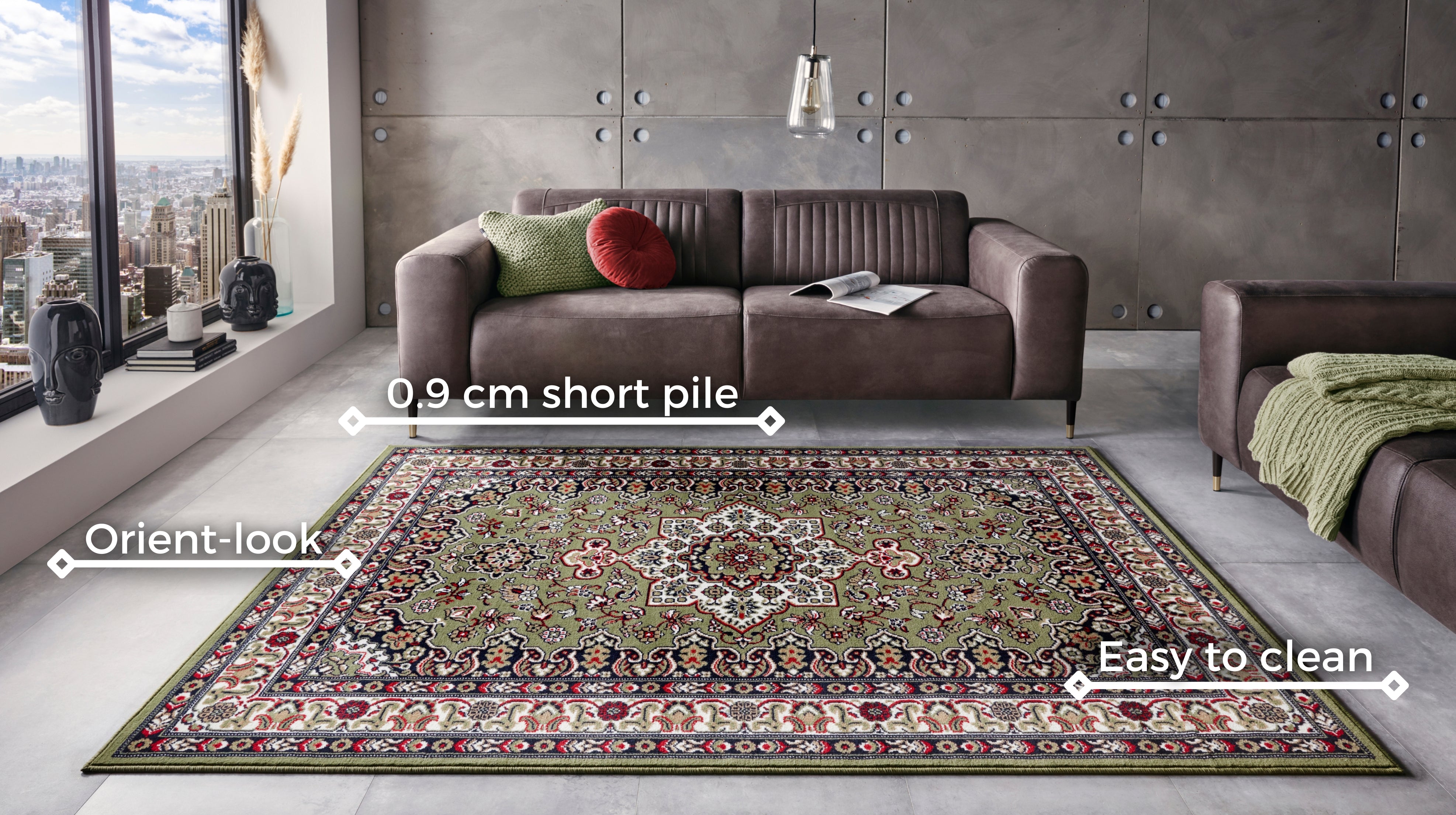 HANSE HOME MIRKAN MATTA, GRÖN 104104