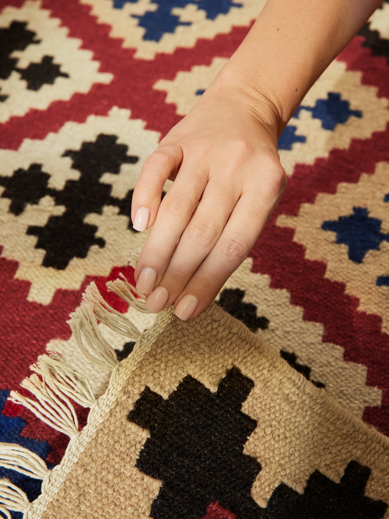 HANSE HOME KAMAL - AFGHAN KELIM MATTA, 106241 CREAM-MULTI